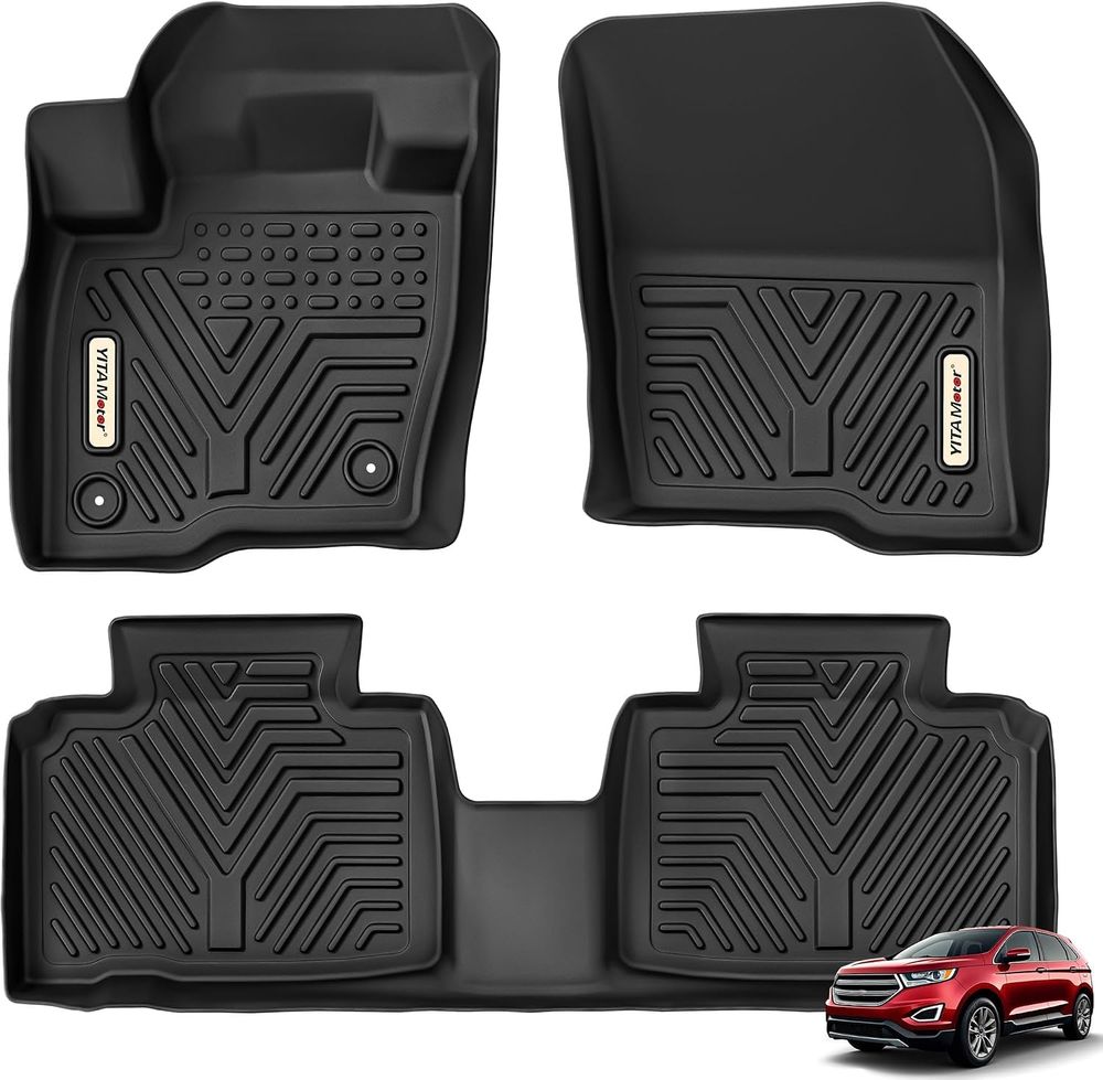 All-weather 3D rubber floor mats for cars fit for 2015-2024 Ford Edge
