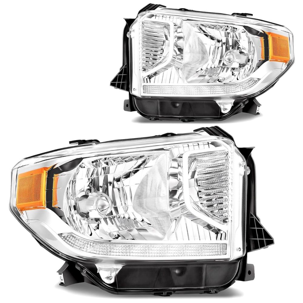 YITAMOTOR headlights, 2014-2021 Tundra headlights, Toyota Tundra LED headlights, chrome housing headlights, DRL headlight assembly, Tundra SR5 headlights, direct fit headlights