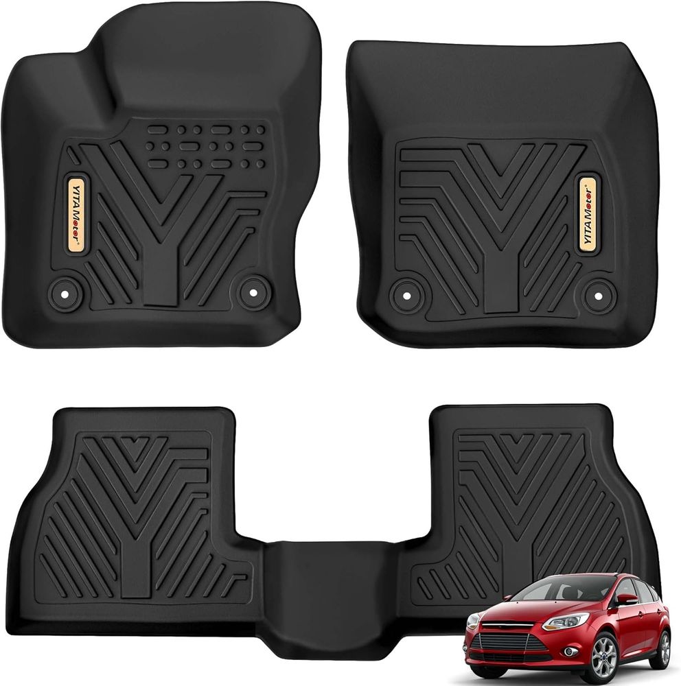 Ford Focus floor mats, Ford Focus floor liners, 2012 Ford Focus floor mats, 2013 Ford Focus floor mats, 2014 Ford Focus floor mats, 2015 Ford Focus floor mats, 2016 Ford Focus floor mats, 2017 Ford Focus floor mats, 2018 Ford Focus floor mats, Ford Focus S floor mats, Ford Focus SE floor mats, Ford Focus SEL floor mats, Ford Focus ST floor mats, Ford Focus Titanium floor mats, Ford Focus accessories, all weather floor mats, all weather floor liners, TPE floor mats, custom fit floor mats, waterproof floor mats, non slip floor mats, heavy duty floor mats, 1st and 2nd row floor mats, automotive floor liners, interior protection mats, YITAMOTOR floor mats
