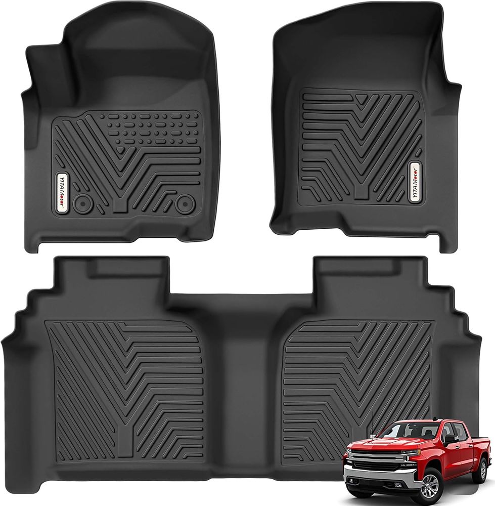 All weather protection car floor mats for 2019-2026 Chevrolet Silverado