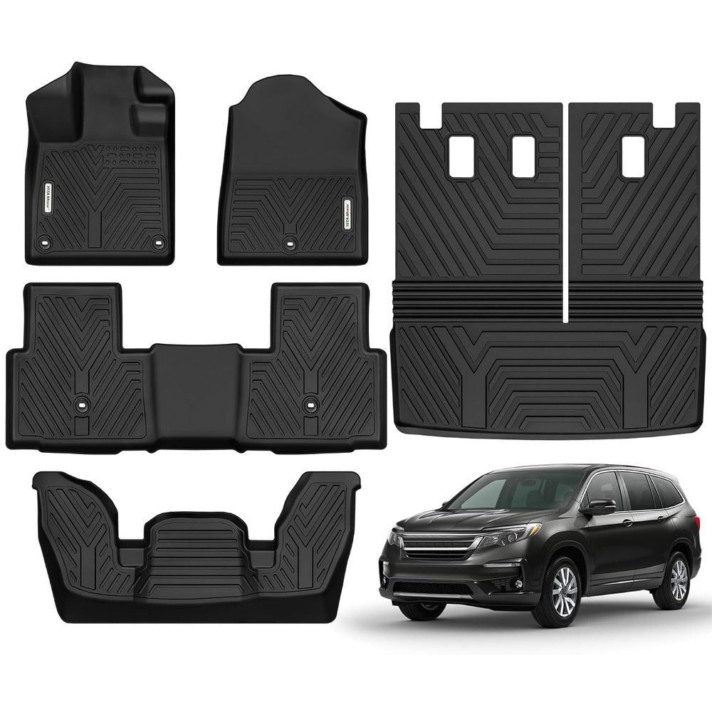 Honda Pilot floor mats, Honda Pilot floor liners, Honda Pilot cargo liner, Honda Pilot trunk mat, Honda Pilot accessories, 2023 Honda Pilot floor mats, 2024 Honda Pilot floor mats, 2025 Honda Pilot floor mats, 2026 Honda Pilot floor mats, Honda Pilot 7 passenger floor mats, Honda Pilot 8 passenger floor mats, Honda Pilot 3 row floor mats, Honda Pilot third row floor liners, Honda Pilot backrest mats, Honda Pilot cargo mats, all weather floor mats, all weather floor liners, TPE floor mats, custom fit floor mats, waterproof floor mats, non slip floor mats, SUV floor liners, 1st row floor mats, 2nd row floor mats, 3rd row floor mats, Honda Pilot interior accessories, YITAMOTOR floor mats