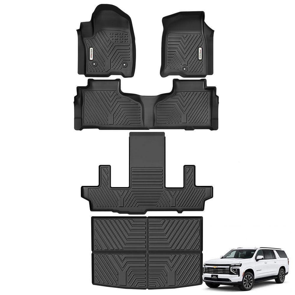 2021 Chevy Suburban floor mats, 2022 Chevy Suburban floor mats, 2023 Chevy Suburban floor mats, 2024 Chevy Suburban floor mats, 2025 Chevy Suburban floor mats, 2026 Chevy Suburban floor mats, 2021 GMC Yukon XL floor mats, 2022 GMC Yukon XL floor mats, 2023 GMC Yukon XL floor mats, 2024 GMC Yukon XL floor mats, 2025 GMC Yukon XL floor mats, 2026 GMC Yukon XL floor mats, Chevy Suburban floor mats 2021-2026, GMC Yukon XL floor mats 2021-2026, Suburban all weather floor mats, Yukon XL all weather floor mats, Suburban floor liners, Yukon XL floor liners, Suburban cargo liner, Yukon XL cargo liner, Suburban floor mats and cargo liner, Yukon XL floor mats and cargo liner, 3 row SUV floor mats, 3 row floor liners, custom fit floor mats, custom fit floor liners, TPE floor mats, TPE floor liners, all weather floor liners, waterproof floor mats, non-slip floor mats, black floor mats, front rear floor mats, 1st 2nd 3rd row floor mats, Chevrolet Suburban accessories, GMC Yukon XL accessories, SUV cargo liners, heavy duty floor mats, winter floor mats, snow mud protection floor mats, YITAMOTOR floor mats.