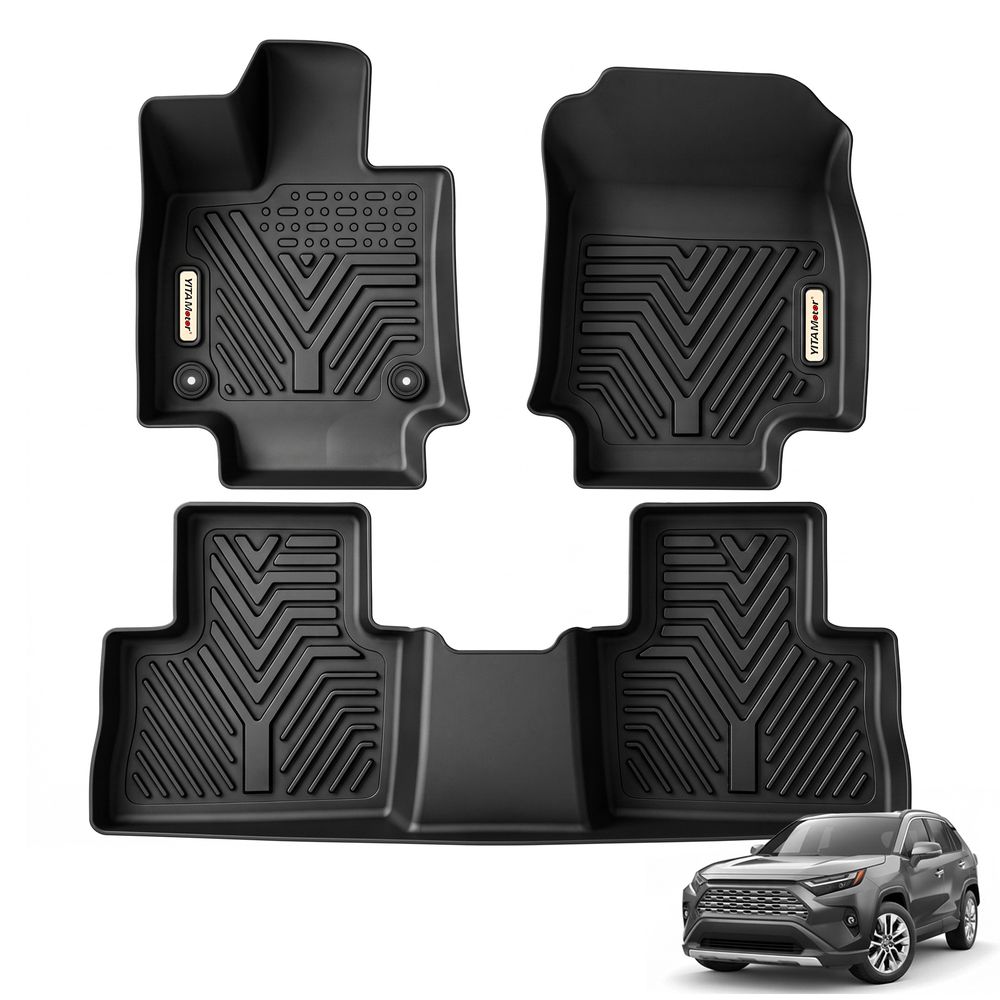 Toyota RAV4 floor mats, Toyota RAV4 floor liners, RAV4 floor mats, RAV4 floor liners, Toyota RAV4 accessories, 2019 Toyota RAV4 floor mats, 2020 Toyota RAV4 floor mats, 2021 Toyota RAV4 floor mats, 2022 Toyota RAV4 floor mats, 2023 Toyota RAV4 floor mats, 2024 Toyota RAV4 floor mats, 2025 Toyota RAV4 floor mats, all weather floor mats, all weather floor liners, TPE floor mats, custom fit floor mats, waterproof floor mats, non slip floor mats, heavy duty floor liners, 1st row floor mats, 2nd row floor mats, interior protection mats, Toyota RAV4 cargo accessories, Toyota SUV floor mats, YITAMOTOR floor mats
