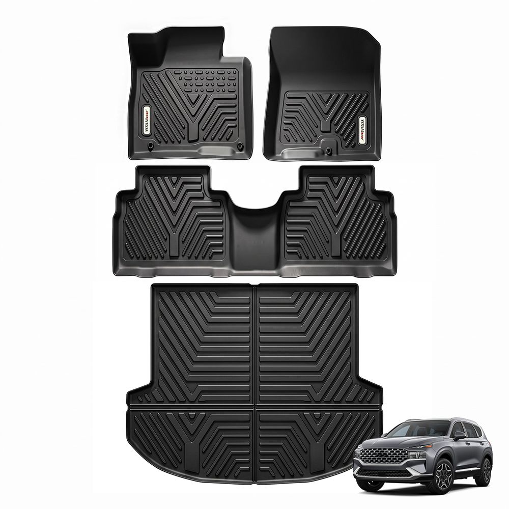 YITAMOTOR floor mats, 2021 Hyundai Santa Fe floor mats, 2022 Hyundai Santa Fe floor mats, 2023 Hyundai Santa Fe floor mats, Hyundai Santa Fe floor liners, Hyundai Santa Fe cargo liner, Hyundai Santa Fe floor mat set, Santa Fe 5 seat floor mats, 2021-2023 Santa Fe accessories, TPE floor mats, all-weather floor mats, custom fit floor liners, front rear floor mats, 1st row floor mats, 2nd row floor mats, cargo mats, cargo floor liner, black floor mats, non-slip floor mats, waterproof floor liners, heavy duty floor mats, car floor liners, SUV floor mats, Hyundai accessories, Santa Fe interior accessories, YITAMOTOR Hyundai floor mats