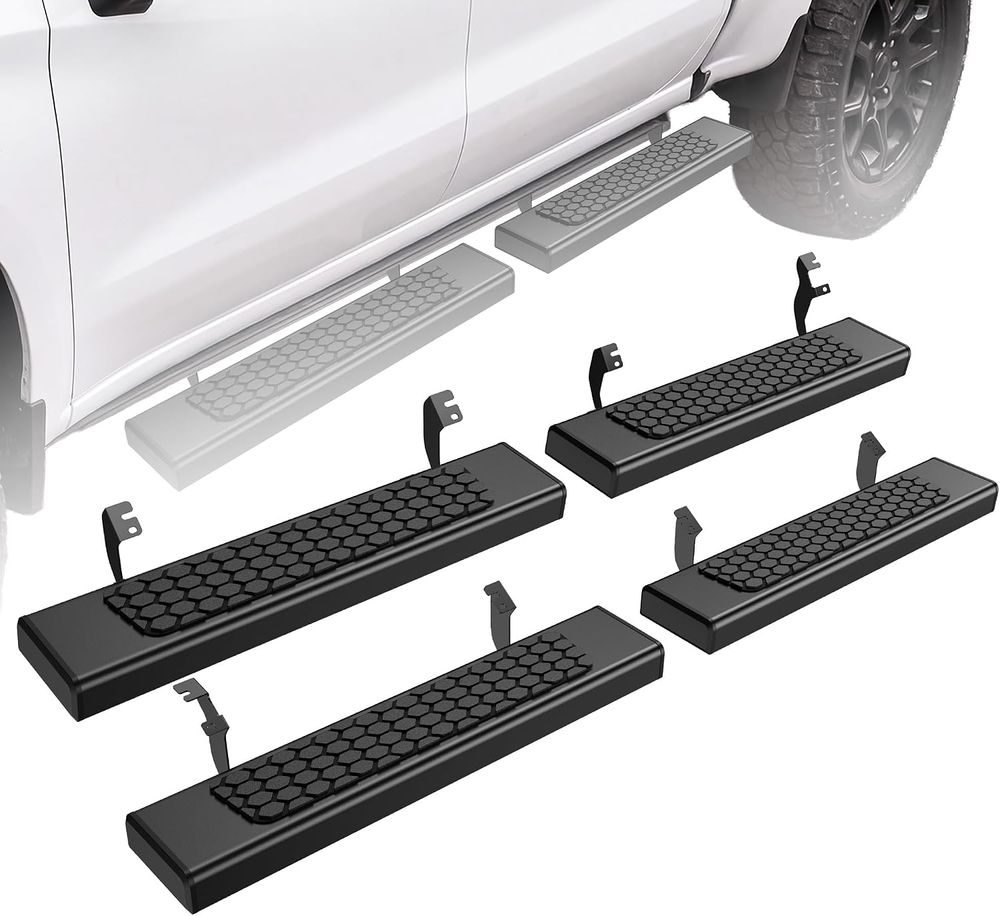 YITAMOTOR running boards, Toyota Tundra running boards, 2022 Tundra running boards, 2023 Tundra running boards, 2024 Tundra running boards, 2025 Tundra running boards, 2026 Tundra running boards, 2022 Toyota Tundra running boards, 2023 Toyota Tundra running boards, 2024 Toyota Tundra running boards, 2025 Toyota Tundra running boards, 2026 Toyota Tundra running boards, Tundra CrewMax running boards, Tundra CrewMax side steps, Tundra CrewMax step bars, CrewMax running boards, CrewMax side steps, Tundra side steps, Tundra step bars, Tundra nerf bars, Toyota Tundra accessories, split drop running boards, split running boards, 4-piece running boards, stainless steel running boards, textured black running boards, black stainless steel running boards, black side steps, stainless steel side steps, non-slip running boards, hexagonal step pads, non-slip step pads, off-road running boards, off-road side steps, anti-slip running boards, 440 lb capacity running boards, heavy duty running boards, no-drill running boards, bolt-on running boards, aftermarket running boards, truck side steps, Tundra CrewMax accessories