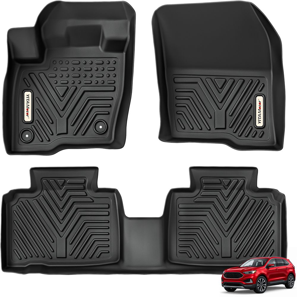 Ford Edge floor mats, Ford Edge floor liners, 2015 Ford Edge floor mats, 2016 Ford Edge floor mats, 2017 Ford Edge floor mats, 2018 Ford Edge floor mats, 2019 Ford Edge floor mats, 2020 Ford Edge floor mats, 2021 Ford Edge floor mats, 2022 Ford Edge floor mats, 2023 Ford Edge floor mats, 2024 Ford Edge floor mats, all weather floor mats, all weather floor liners, TPE floor mats, custom fit floor mats, custom floor liners, waterproof floor mats, non slip floor mats, 1st and 2nd row floor mats, heavy duty floor mats, Ford Edge accessories, interior protection mats, automotive floor liners, YITAMOTOR floor mats