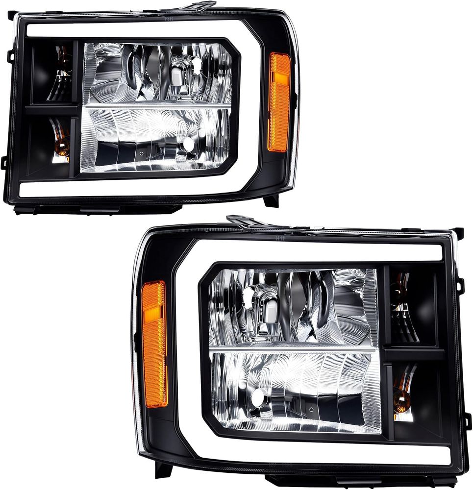 YITAMOTOR headlights, 2007 GMC Sierra 1500 headlights, 2008 GMC Sierra 1500 headlights, 2009 GMC Sierra 1500 headlights, 2010 GMC Sierra 1500 headlights, 2011 GMC Sierra 1500 headlights, 2012 GMC Sierra 1500 headlights, 2013 GMC Sierra 1500 headlights, 2007-2013 GMC Sierra 1500 headlights, 2007 GMC Sierra 2500HD headlights, 2008 GMC Sierra 2500HD headlights, 2009 GMC Sierra 2500HD headlights, 2010 GMC Sierra 2500HD headlights, 2011 GMC Sierra 2500HD headlights, 2012 GMC Sierra 2500HD headlights, 2013 GMC Sierra 2500HD headlights, 2014 GMC Sierra 2500HD headlights, 2007-2014 GMC Sierra 2500HD headlights, 2007-2014 GMC Sierra 3500HD headlights, GMC Sierra headlight assembly, Sierra replacement headlamps, LED DRL headlights, LED daytime running lights, black housing headlights, amber reflector headlights, clear PC lens headlights, HB3 9005 high beam, H11 low beam, driver passenger headlight pair, sealed waterproof headlights, one-way pressure equalizing vents, micro-prism safety reflectors, direct bolt-on replacement headlights, all-weather headlights, not for Classic models