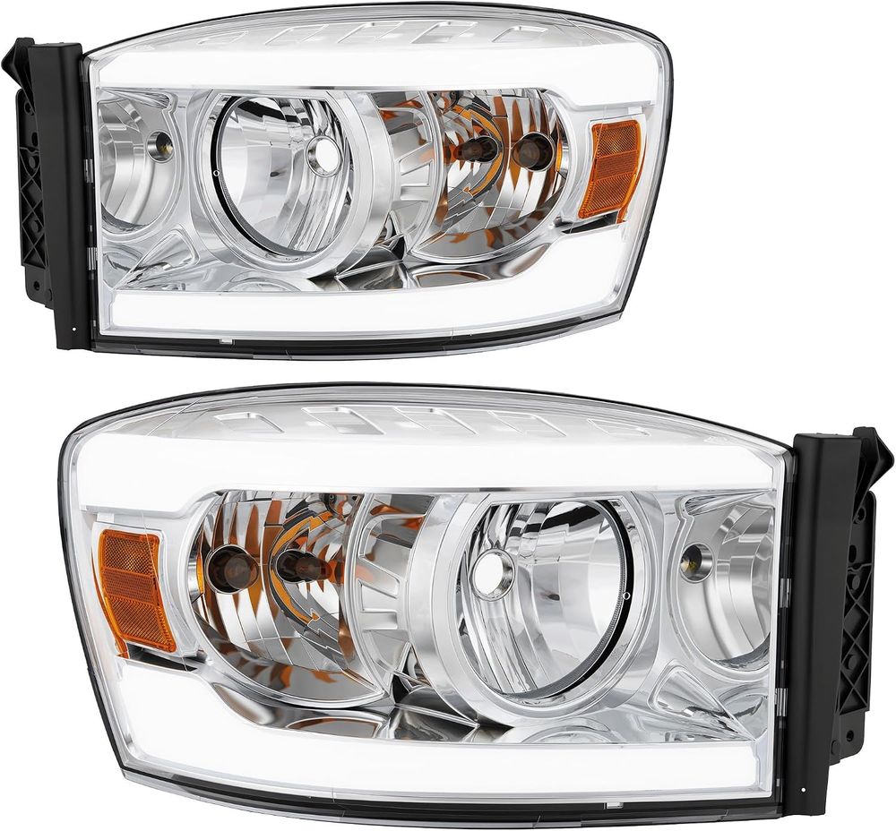 YITAMOTOR headlights, 2006 Dodge Ram 1500 headlights, 2007 Dodge Ram 1500 headlights, 2008 Dodge Ram 1500 headlights, 2006-2008 Dodge Ram 1500 headlights, 2006 Dodge Ram 2500 headlights, 2007 Dodge Ram 2500 headlights, 2008 Dodge Ram 2500 headlights, 2009 Dodge Ram 2500 headlights, 2006-2009 Dodge Ram 2500 headlights, 2006 Dodge Ram 3500 headlights, 2007 Dodge Ram 3500 headlights, 2008 Dodge Ram 3500 headlights, 2009 Dodge Ram 3500 headlights, 2006-2009 Dodge Ram 3500 headlights, Ram 1500 replacement headlights, Ram 2500 headlight assembly, Ram 3500 headlight assembly, LED DRL headlights, LED daytime running lights, chrome housing headlights, clear lens headlights, HB5 9007 high low beam, HB5 headlight bulbs not included, 9007 headlight bulbs not included, 3157NA turn signal bulbs, headlights with turn signal harness, dual-bulb headlamp replacement, metallic parabolic reflectors, brighter headlight beam, broad uniform beam distribution, waterproof headlight assembly, sealed silicone housing, one-way vent headlights, impact-resistant polycarbonate lens, vibration-resistant headlights, micro-prism side reflectors, nighttime visibility headlights, all-weather replacement headlights, not for Dodge Ram Cargo Van, not for 2009 Ram new body style, not for stock headlights with amber side marker bar