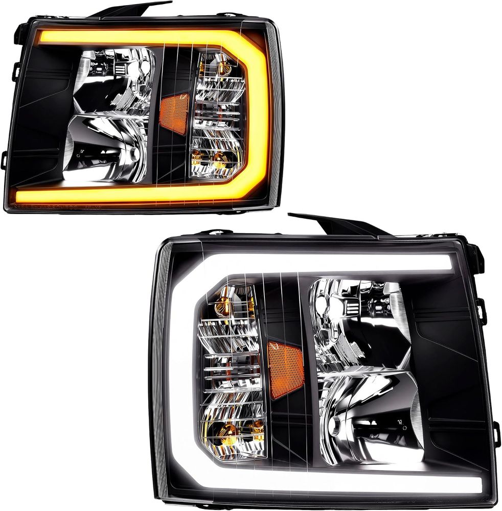 YITAMOTOR headlights, 2007 Chevy Silverado 1500 headlights, 2008 Chevy Silverado 1500 headlights, 2009 Chevy Silverado 1500 headlights, 2010 Chevy Silverado 1500 headlights, 2011 Chevy Silverado 1500 headlights, 2012 Chevy Silverado 1500 headlights, 2013 Chevy Silverado 1500 headlights, 2007-2013 Silverado 1500 headlights, 2007 Silverado 2500HD headlights, 2008 Silverado 2500HD headlights, 2009 Silverado 2500HD headlights, 2010 Silverado 2500HD headlights, 2011 Silverado 2500HD headlights, 2012 Silverado 2500HD headlights, 2013 Silverado 2500HD headlights, 2014 Silverado 2500HD headlights, 2007-2014 Silverado 2500HD headlights, 2007-2014 Silverado 3500HD headlights, Chevy Silverado replacement headlights, Silverado headlight assembly pair, driver and passenger side headlights, sequential turn signal headlights, LED DRL headlights, white daytime running lights, black housing headlights, amber reflector headlights, HB3 9005 high beam bulbs, H11 low beam bulbs, high low beam bulbs not included, waterproof headlights, sealed silicone headlight assembly, one-way vent headlights, moisture-resistant headlights, condensation-resistant headlights, all-weather headlights, micro-prism side reflectors, 360-degree side visibility, direct bolt-on replacement headlights, left and right headlight set, not for 2007 Silverado Classic