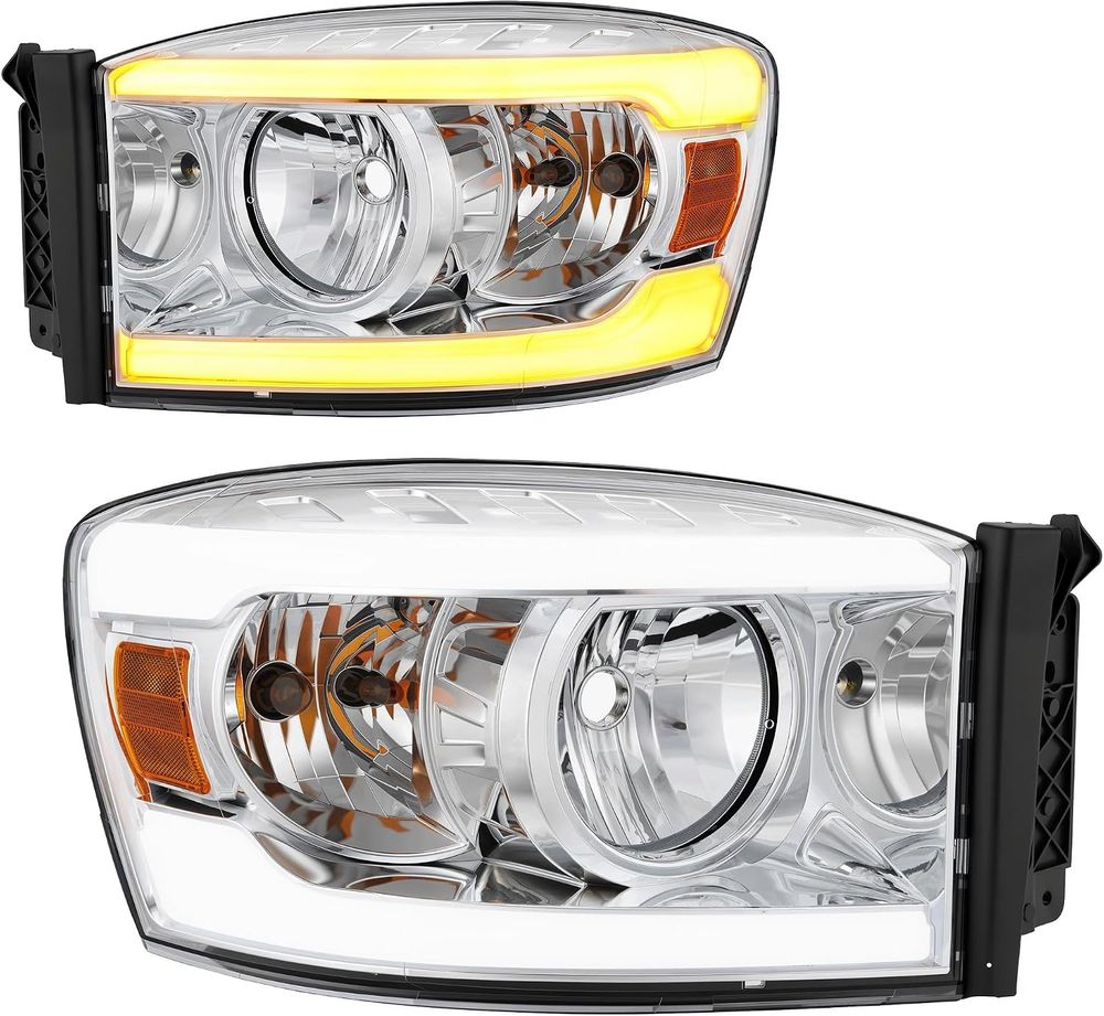 YITAMOTOR headlights, 2006 Dodge Ram 1500 headlights, 2007 Dodge Ram 1500 headlights, 2008 Dodge Ram 1500 headlights, 2006-2008 Dodge Ram 1500 headlights, 2006 Dodge Ram 2500 headlights, 2007 Dodge Ram 2500 headlights, 2008 Dodge Ram 2500 headlights, 2009 Dodge Ram 2500 headlights, 2006-2009 Dodge Ram 2500 headlights, 2006 Dodge Ram 3500 headlights, 2007 Dodge Ram 3500 headlights, 2008 Dodge Ram 3500 headlights, 2009 Dodge Ram 3500 headlights, 2006-2009 Dodge Ram 3500 headlights, Ram 1500 replacement headlights, Ram 2500 headlight assembly, Ram 3500 headlight assembly, LED DRL headlights, LED daytime running lights, sequential turn signal headlights, chrome housing headlights, amber reflector headlights, HB5 9007 high low beam, 3157NA turn signal bulbs, headlights with turn signal harness, HB5 bulbs not included, 3157NA bulbs included, headlights for dual-bulb models, metallic parabolic reflectors, brighter headlight beam, broad uniform beam distribution, waterproof headlight assembly, sealed silicone housing, one-way vent headlights, impact-resistant polycarbonate lens, vibration-resistant headlights, micro-prism side reflectors, nighttime visibility headlights, all-weather replacement headlights, not for Dodge Ram Cargo Van, not for 2009 Ram new body style, not for stock headlights with amber side marker bar
