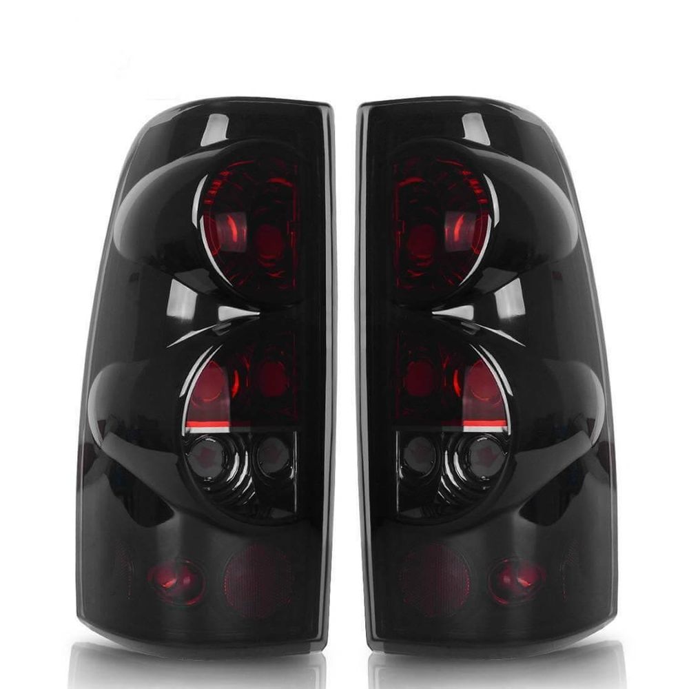 1999-2007 Chevy Silverado 1999-2002 GMC Sierra Taillight Black Smoke Tail Lamps