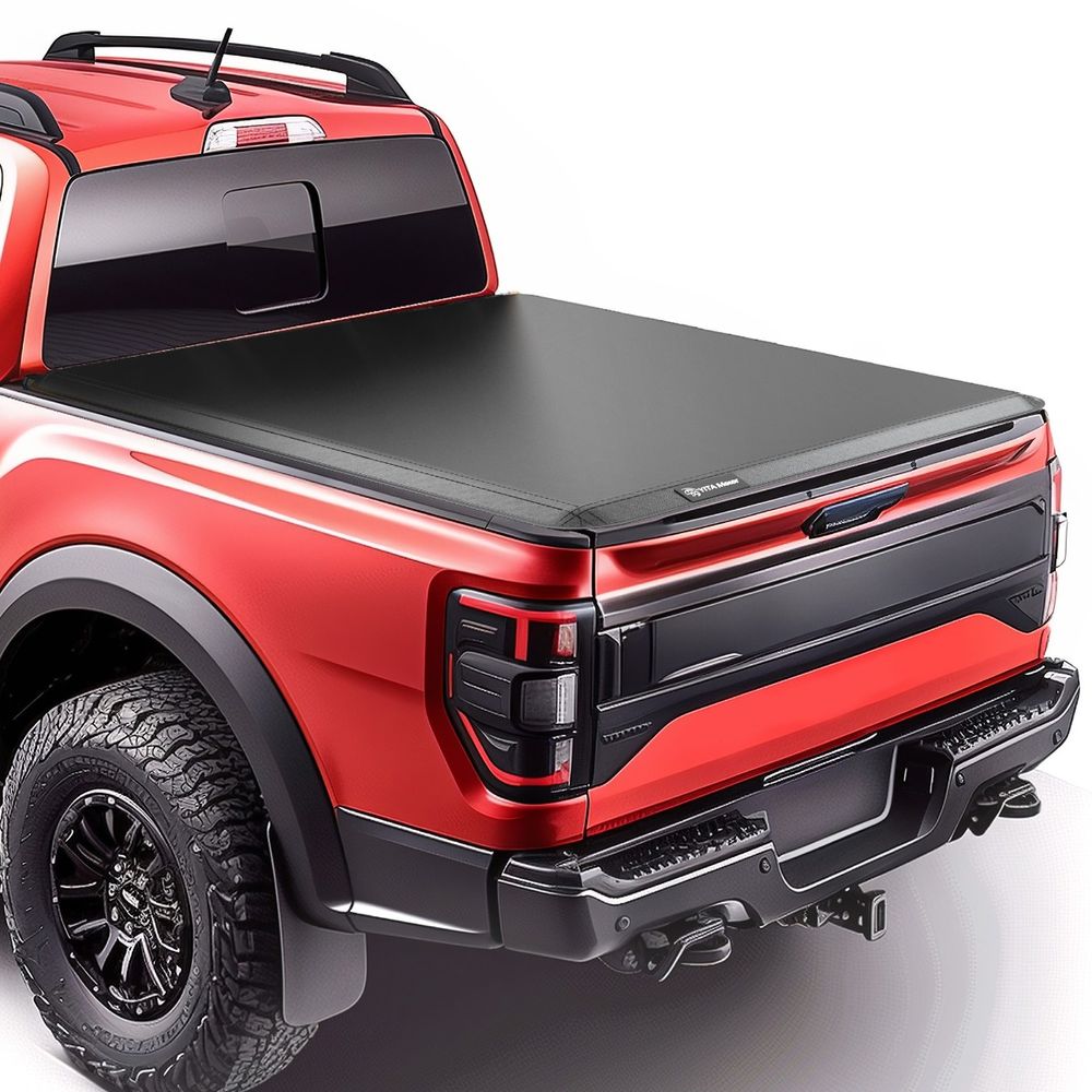 Soft Quad Fold 2009-2014 Ford F-150 (Excl. Raptor Series), Styleside 6.5 ft Bed Truck Bed Tonneau Cover