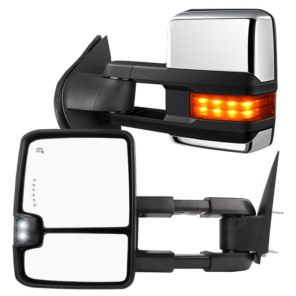 2003-2006 Chevy Silverado GMC Sierra Tahoe Extendable Tow Mirrors, Heated with Turn Signal