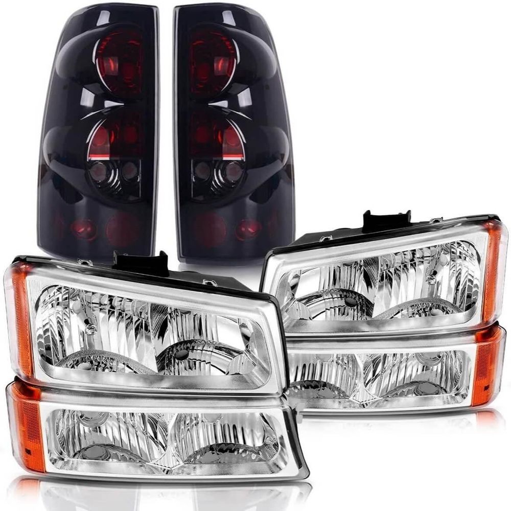 2003-2006 Chevy Silverado/2007 Chevrolet Silverado Classic Headlight Assembly and Tail Lights Combo Set