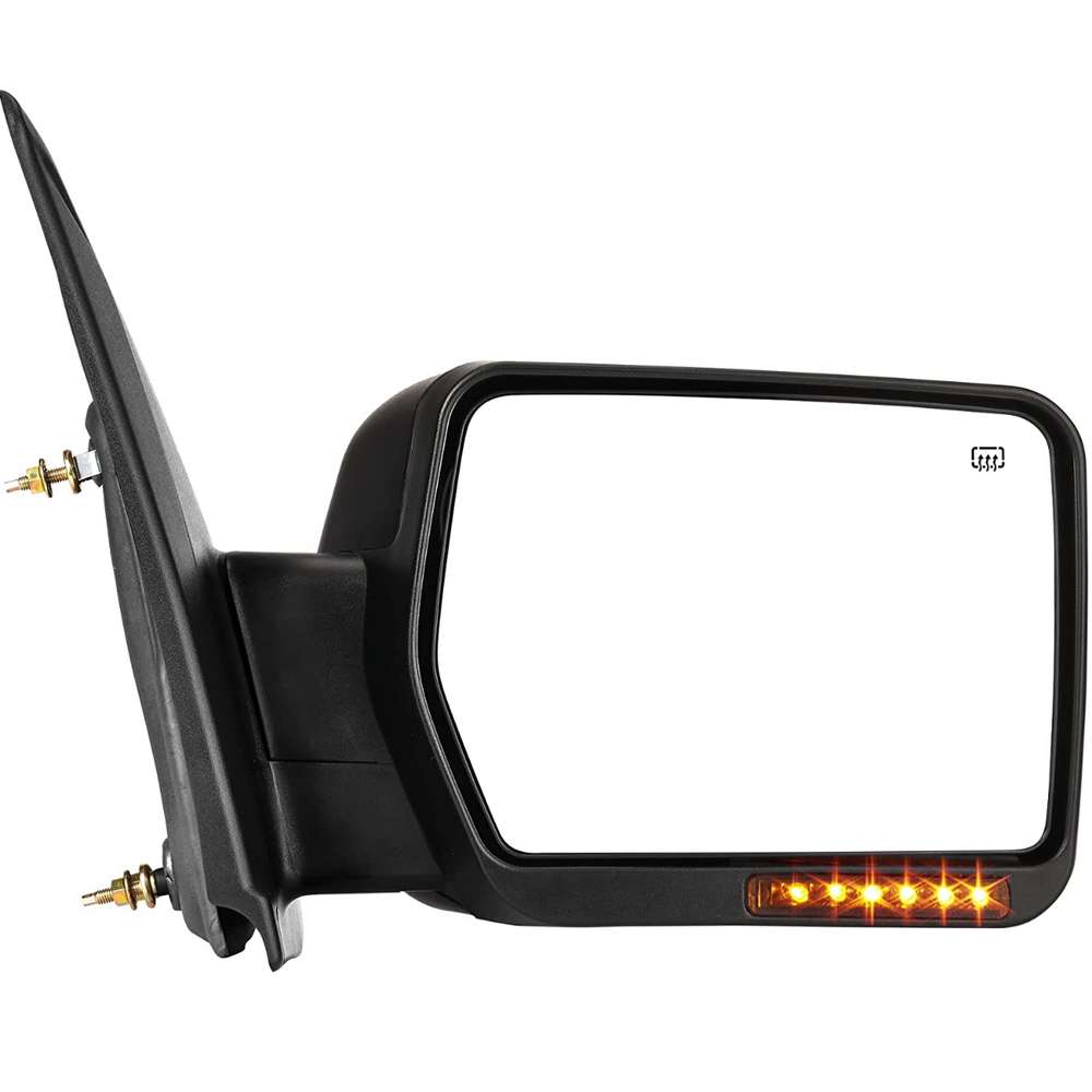 2007-2014 Ford F150, Right Passenger Side Mirror with Turn Signal Puddle Light Power Adjustable Heated Manual Folding