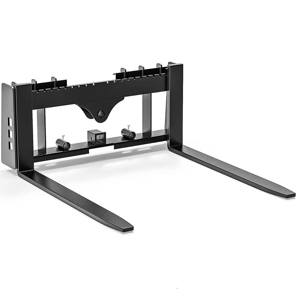45" Skid Steer Pallet Fork Frame Attachment with 42" Frontier Pallet Forks