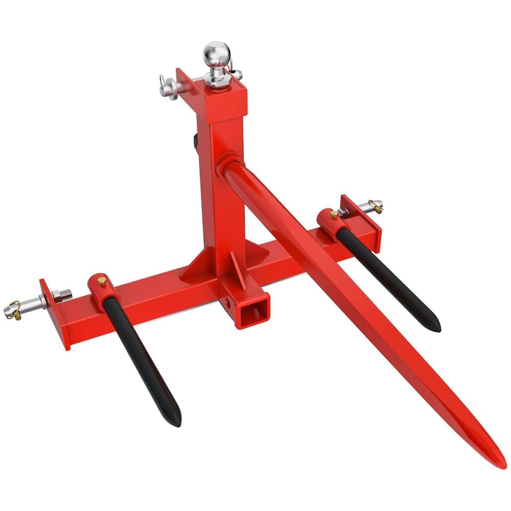 3 Point Hay Bale Spear Trailer Hitch Receiver Cat 1 Tractor Lift Capacity 3000lbb