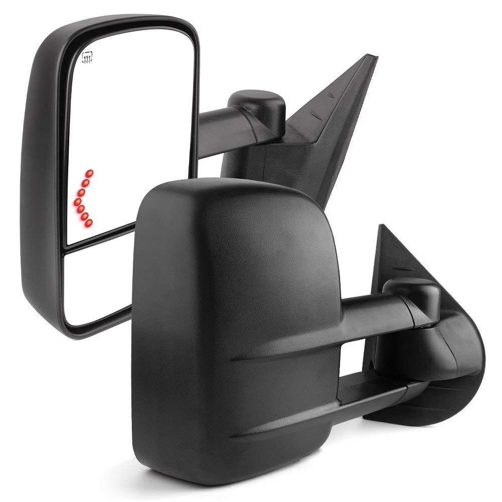 2007-2013 Chevy Silverado GMC Sierra Cadillac Yukon Towing Mirrors, Power Heated w/ LED Turn Signal