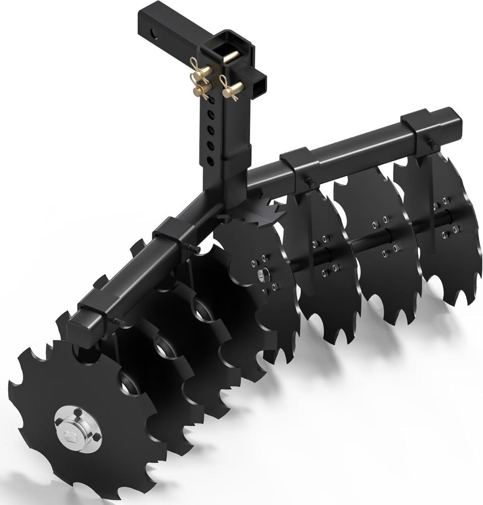 32" Cut Width Disc Plow Harrow With 2" Receiver Hitch Mount for ATVs /UTVs Heavy