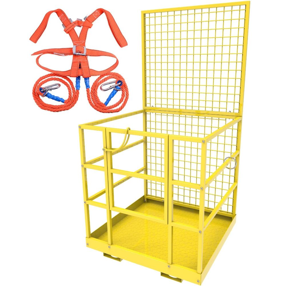 43"x45"Forklift Safety Cage Basket Safety Cage 2 Person Work Platform 1400 LBS0
