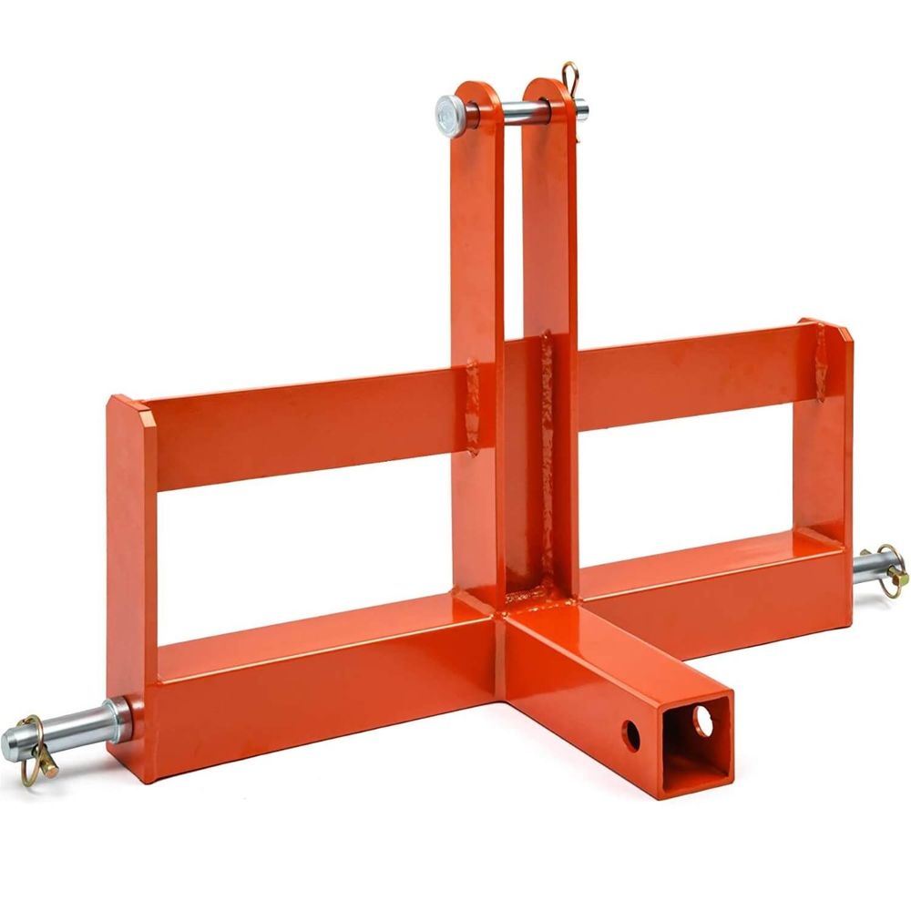 YITAMOTOR® Orange 3 Point Hitch Receiver for Category 1, 2" Receiver Tractor Drawbar Attachments