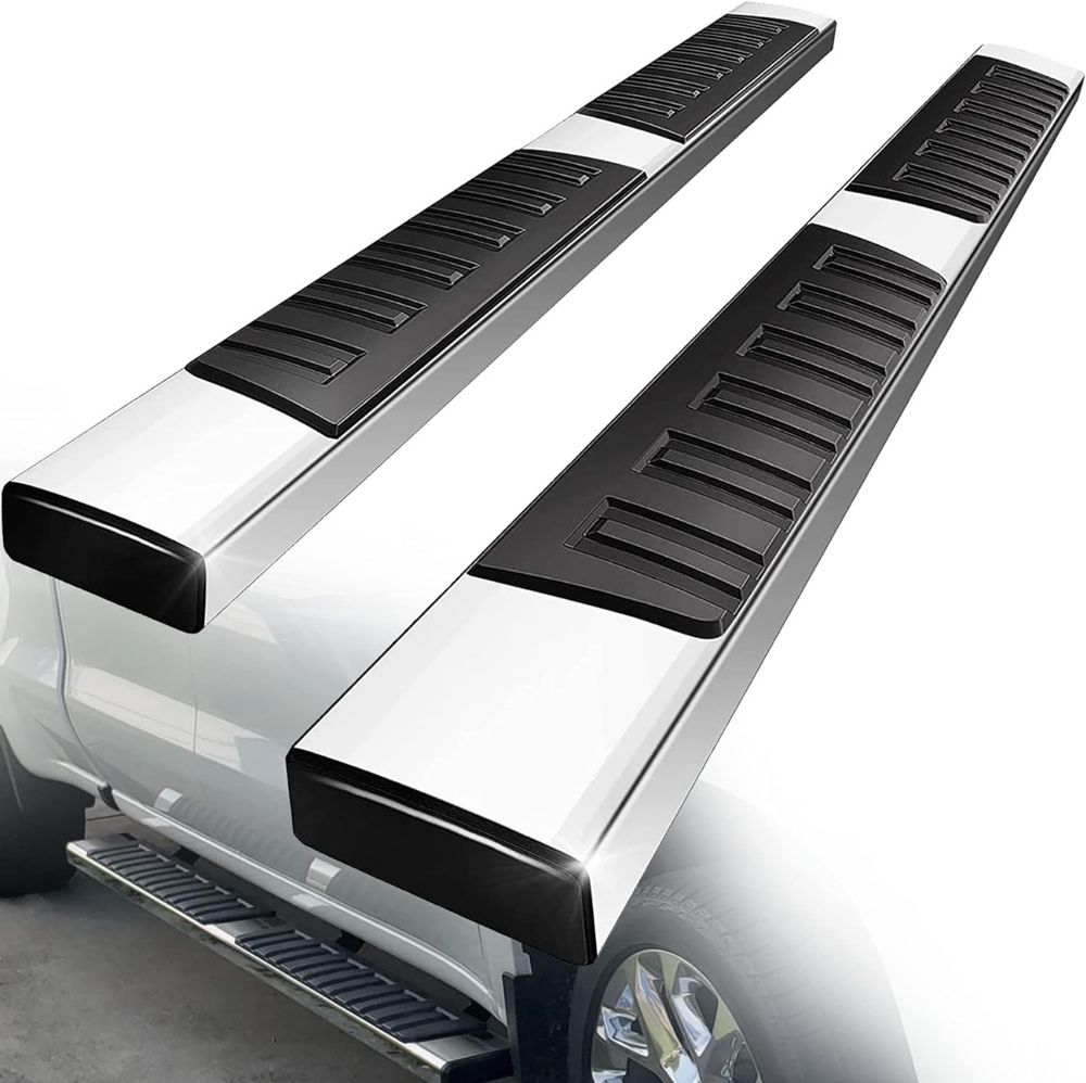 6.5 Inches Running Boards Compatible with 2005-2023 Toyota Tacoma Access Cab, Stainless Steel Black Side Steps Nerf Bars