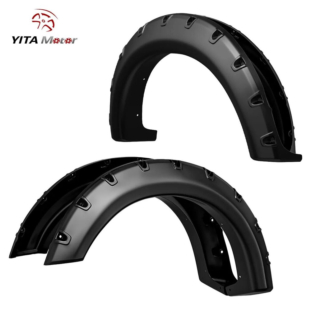 Fender Flares Kit for 04-08 Ford F150 Styleside, 06-08 Lincoln Mark LT, Front Rear Wheels Pocket Rivet Style