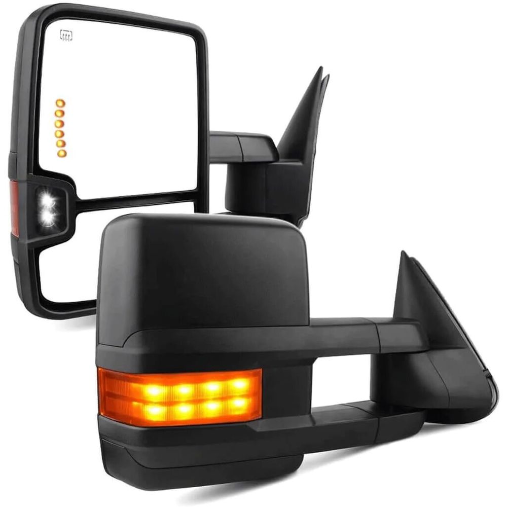 2003-2006 Chevy Silverado Tahoe Suburban Power Heated Extendable Tow Mirrors with LED Turn Signals