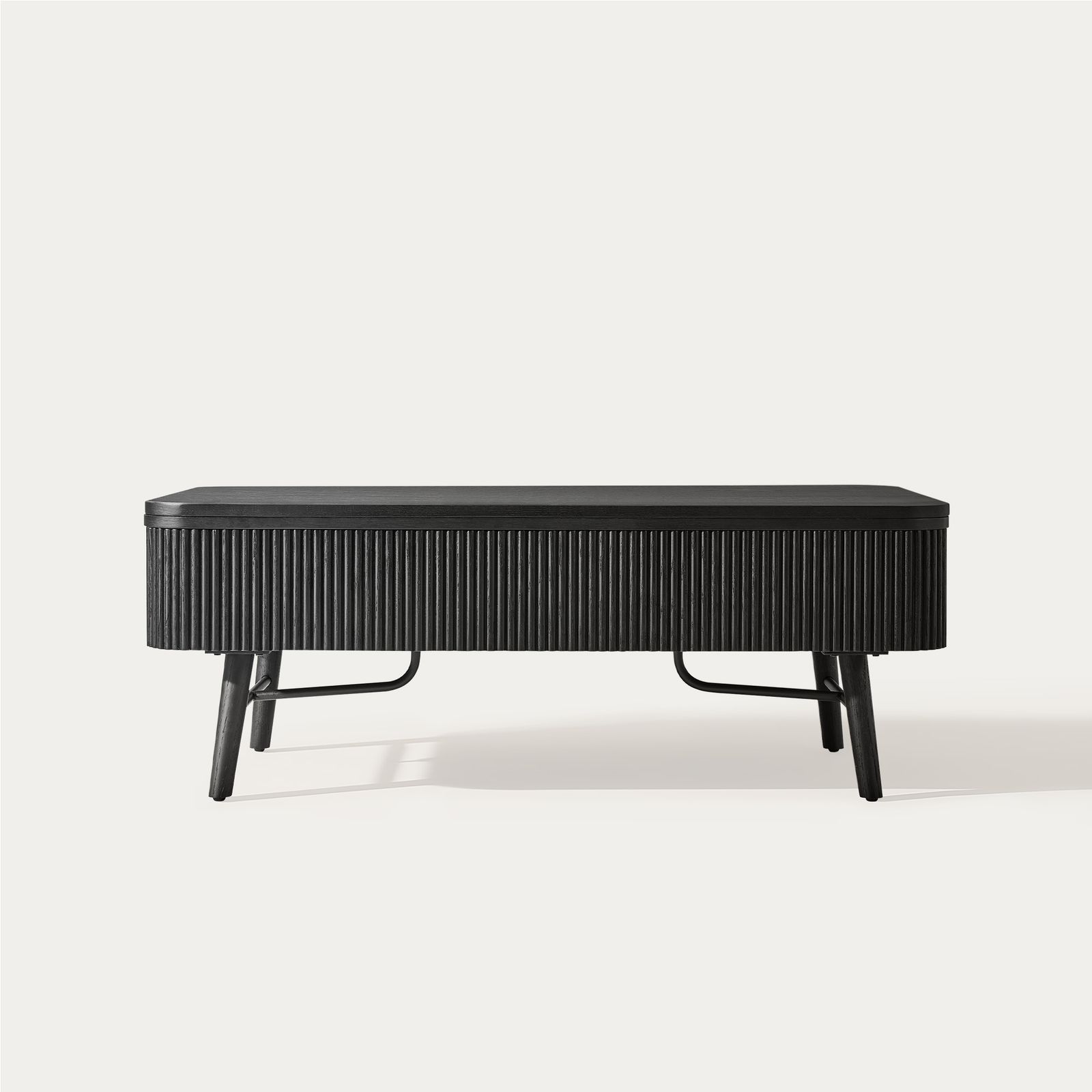 Magnus 47 inch Lift Top Wood Coffee Table - Black Table for Living