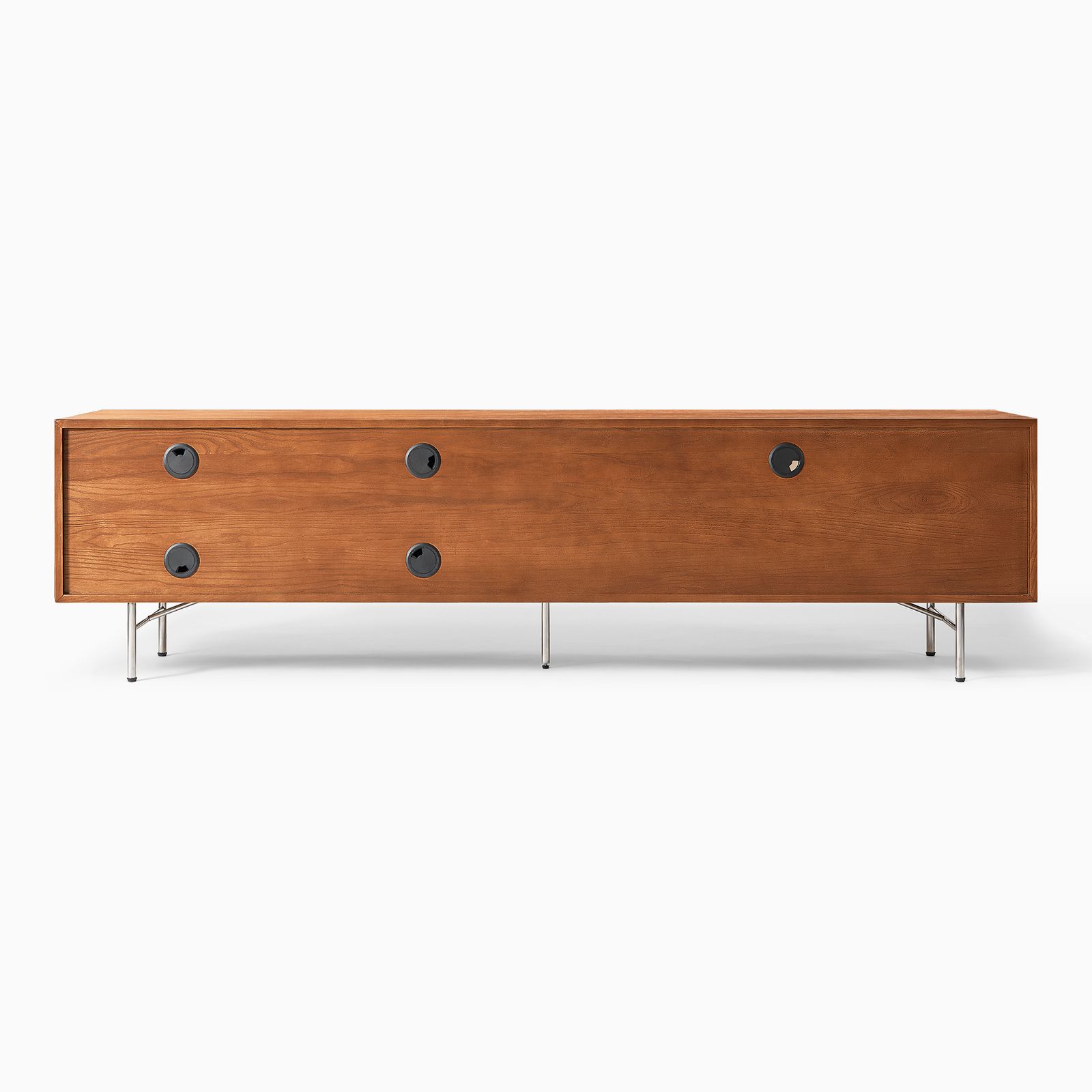 クラシック KARL-HEINZ STEFFENS MODERN TIMES EDITION Frode 84 inch MCM Solid Wood TV Stand with Drawer & Metal Legs
