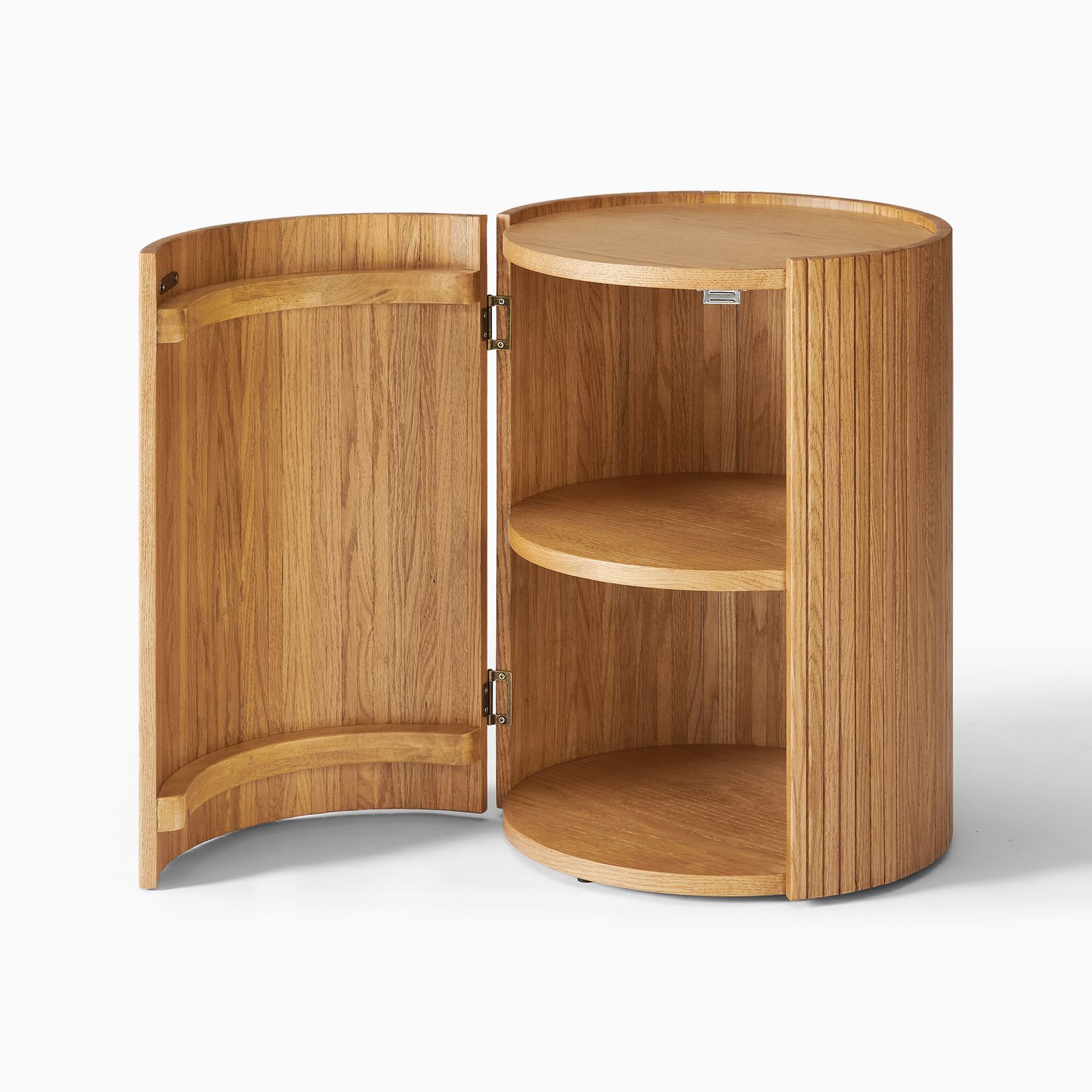 Elliot 16 inch Round Natural Solid Oak Side Table | HERNEST