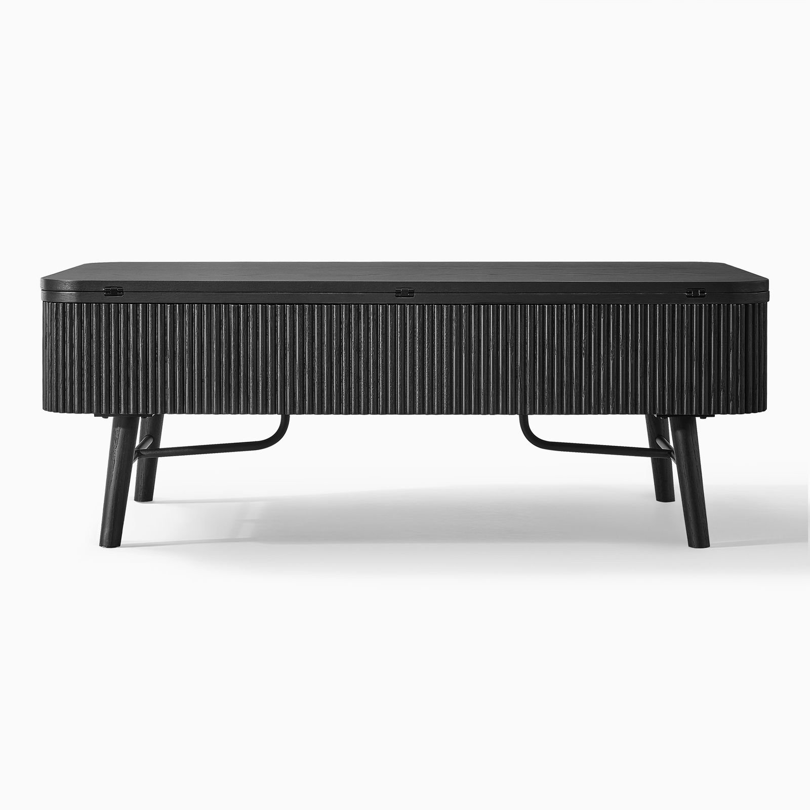 Magnus 47 inch Lift Top Wood Coffee Table - Black Table for Living