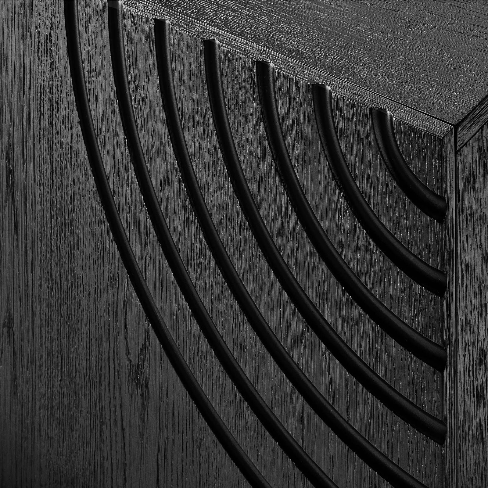 Pascal 84 inch Carving Black TV Stand | HERNEST