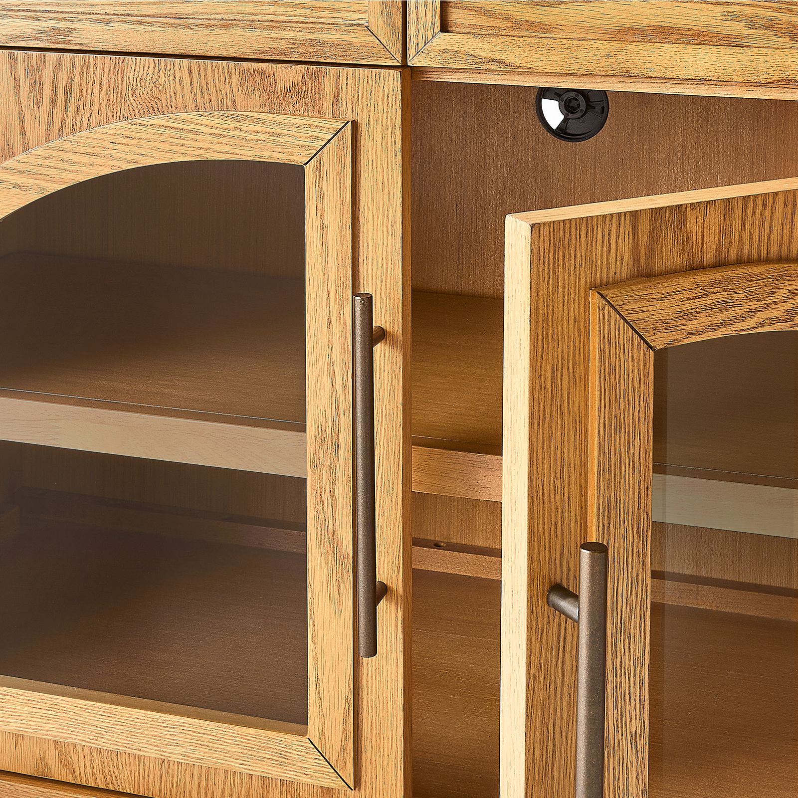 Jardine 84 inch Natural Arched TV Stand with 4 Drawers