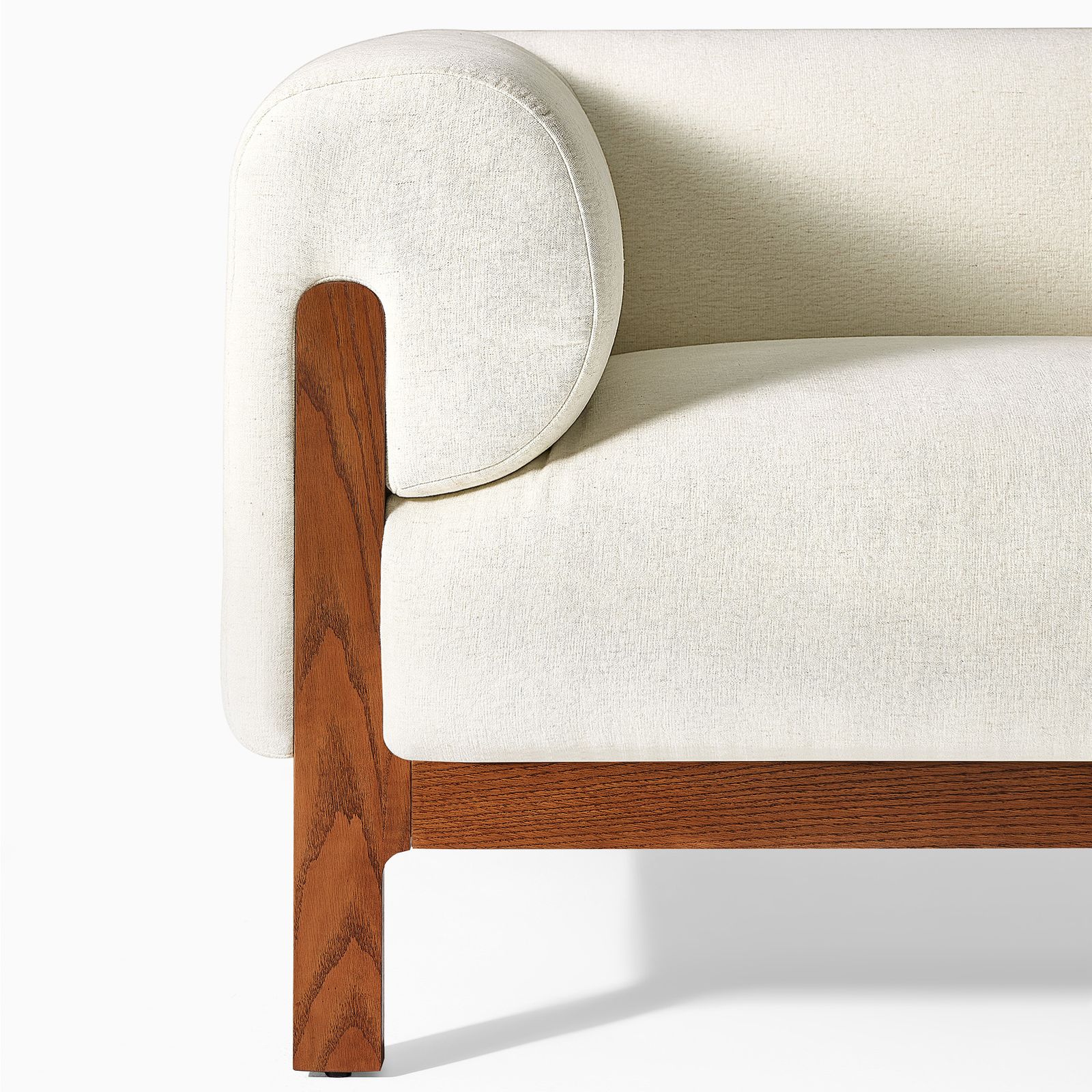 Polaris Tufted Deep Seat Loveseat Sofa with Spill-resistant Fabric