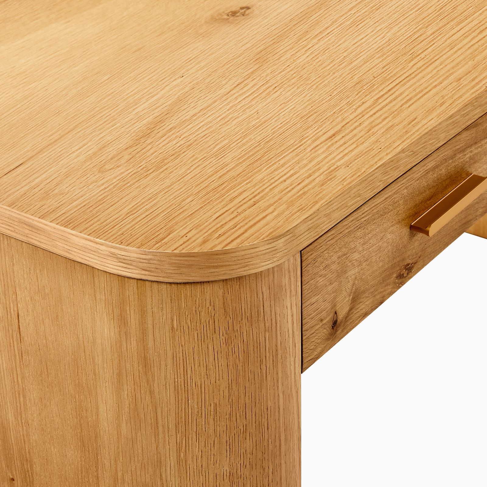 Himmel 60 Inch Modern Solid Wood Office Desk with 3 Storage