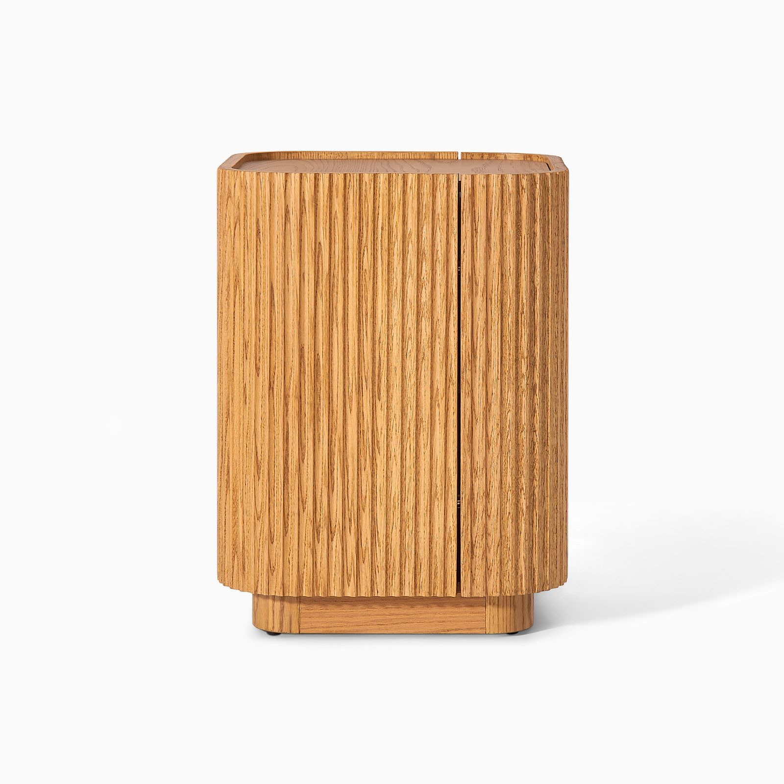 Skimra 18 inch Natural Solid Oak Side Table | HERNEST