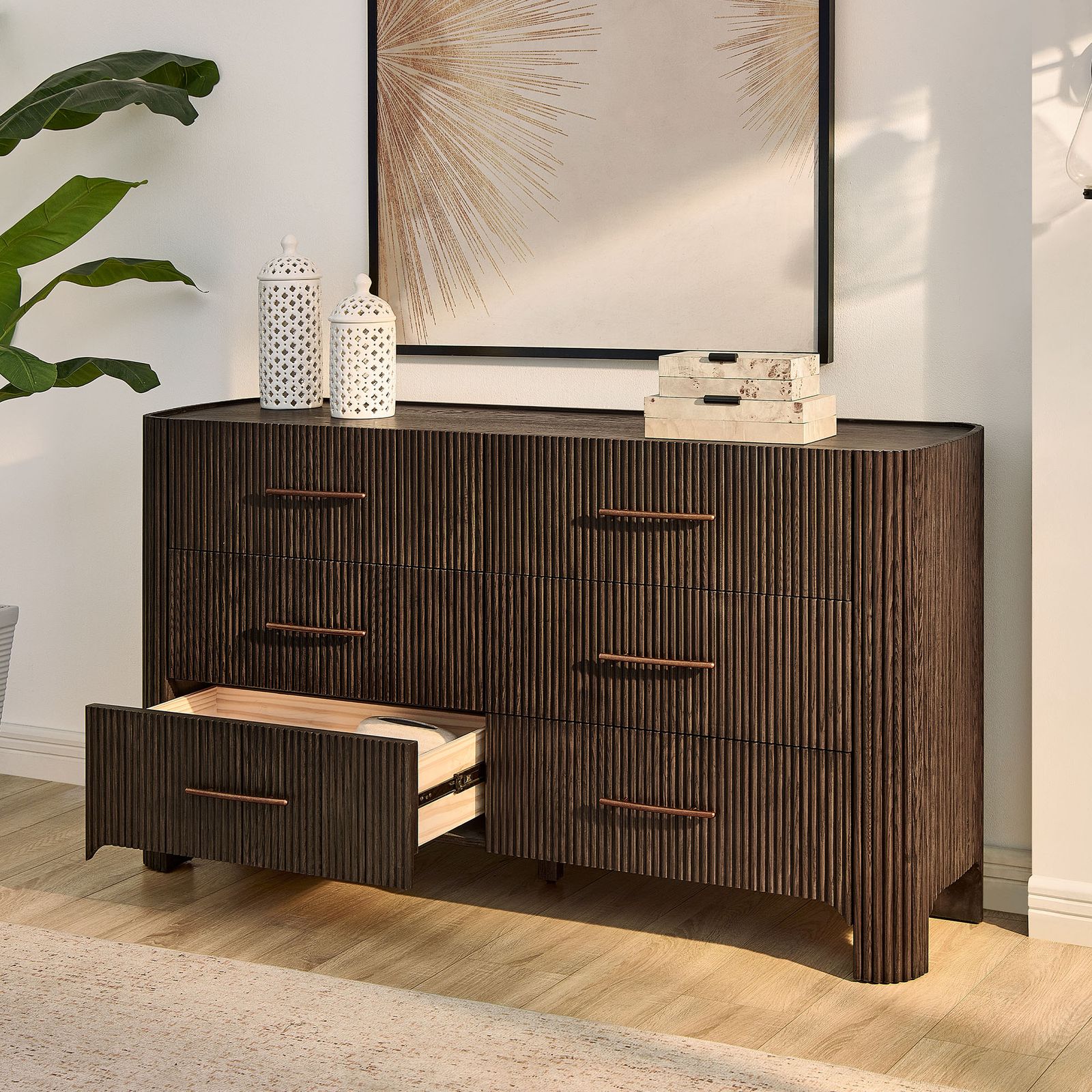 black and oak dresser Mid Century Alexa 63