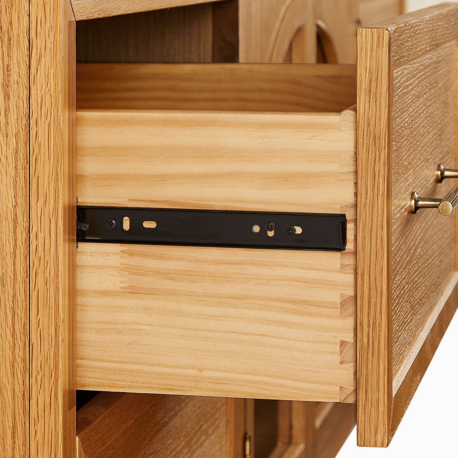 Valborg 80 inch TV Stand with 4 Drawers and Adjustable Shelves