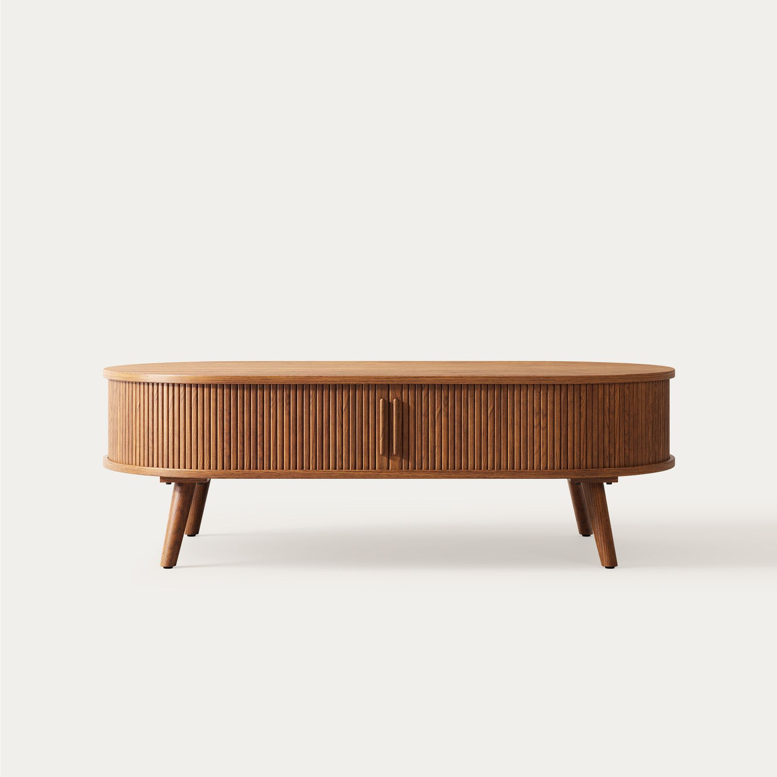 Valo 55 inch Warm Brown Solid Oak Coffee Table with Drawer | HERNEST