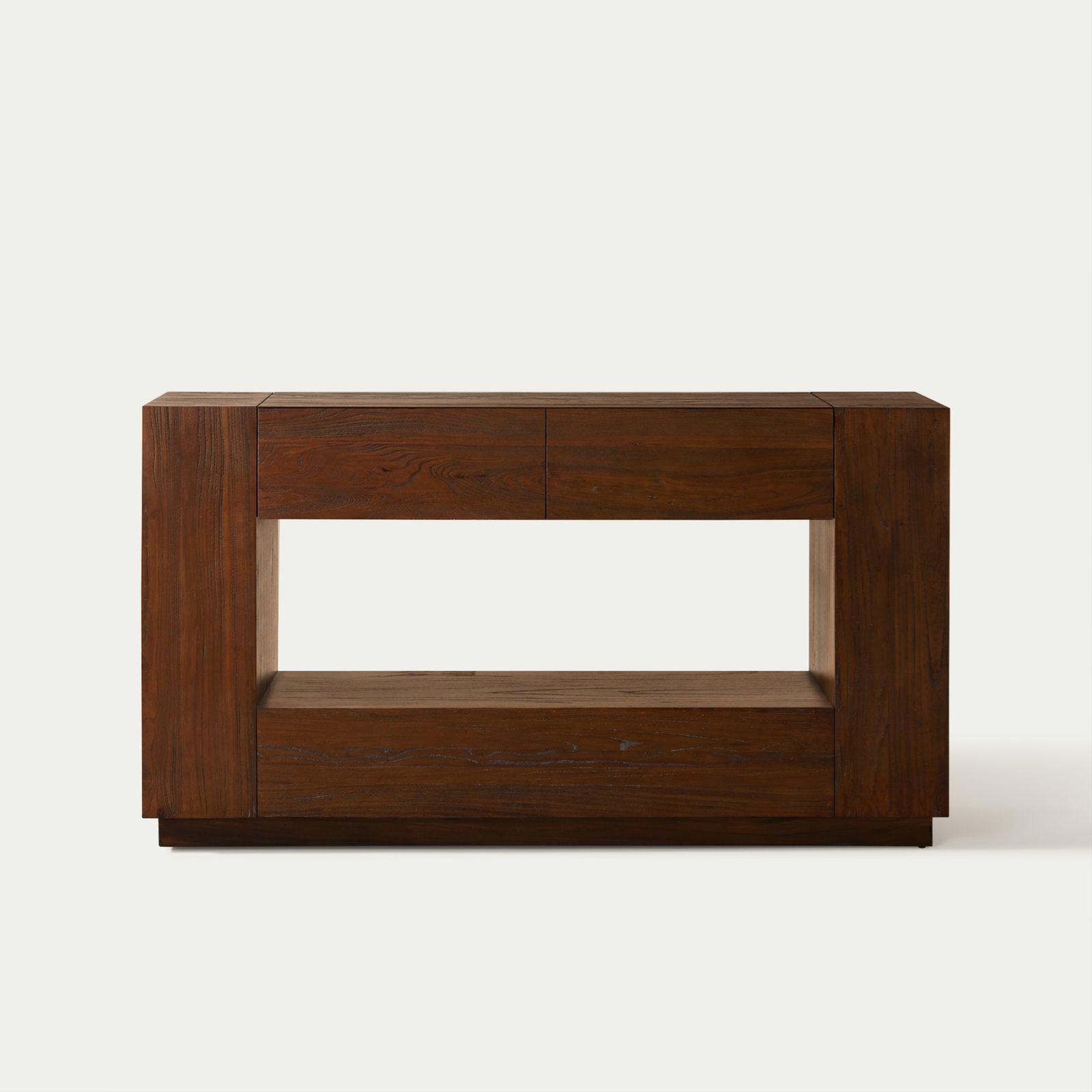Torben 55 inch Tall Old Elm TV Stand with Drawer | HERNEST