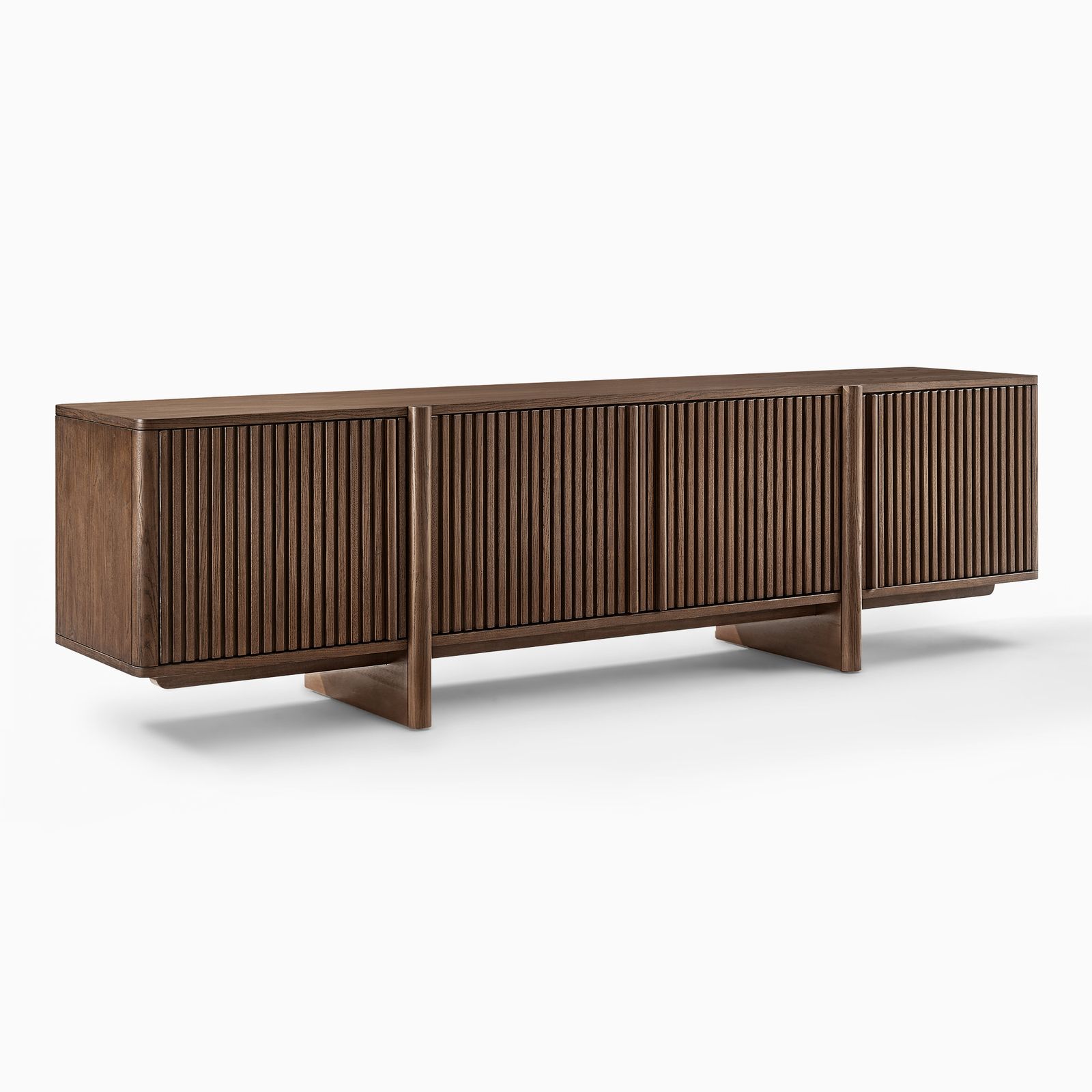 GALLERY.S S50 テレビボード Sabina 84 inch Brown TV Stand with Solid Ash Door and Adjustable