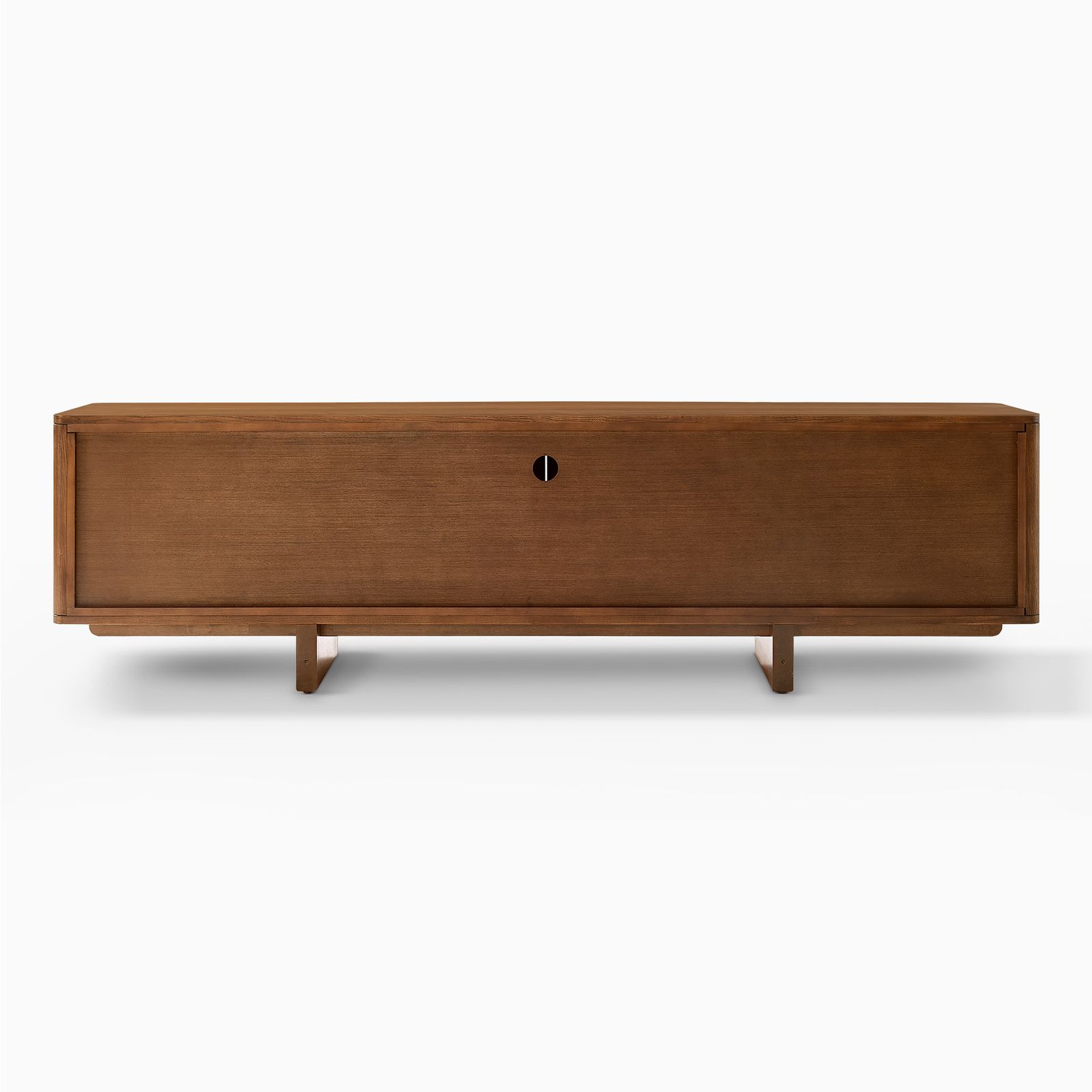Sabina 84 inch Brown TV Stand with Adjustable Shelves and Solid