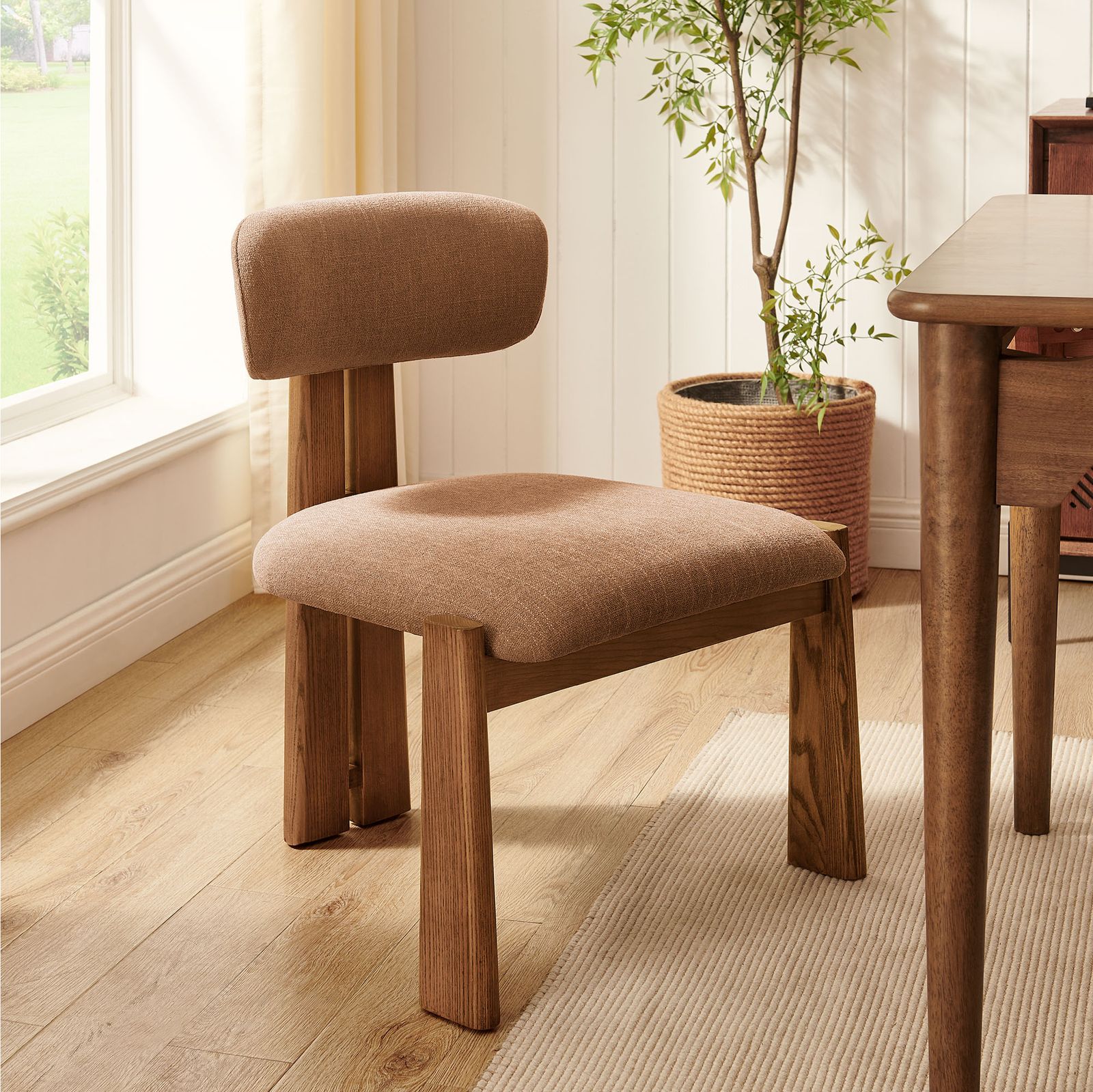 Spine Mid Century Ash Wood Dining Chairs Set | HERNEST