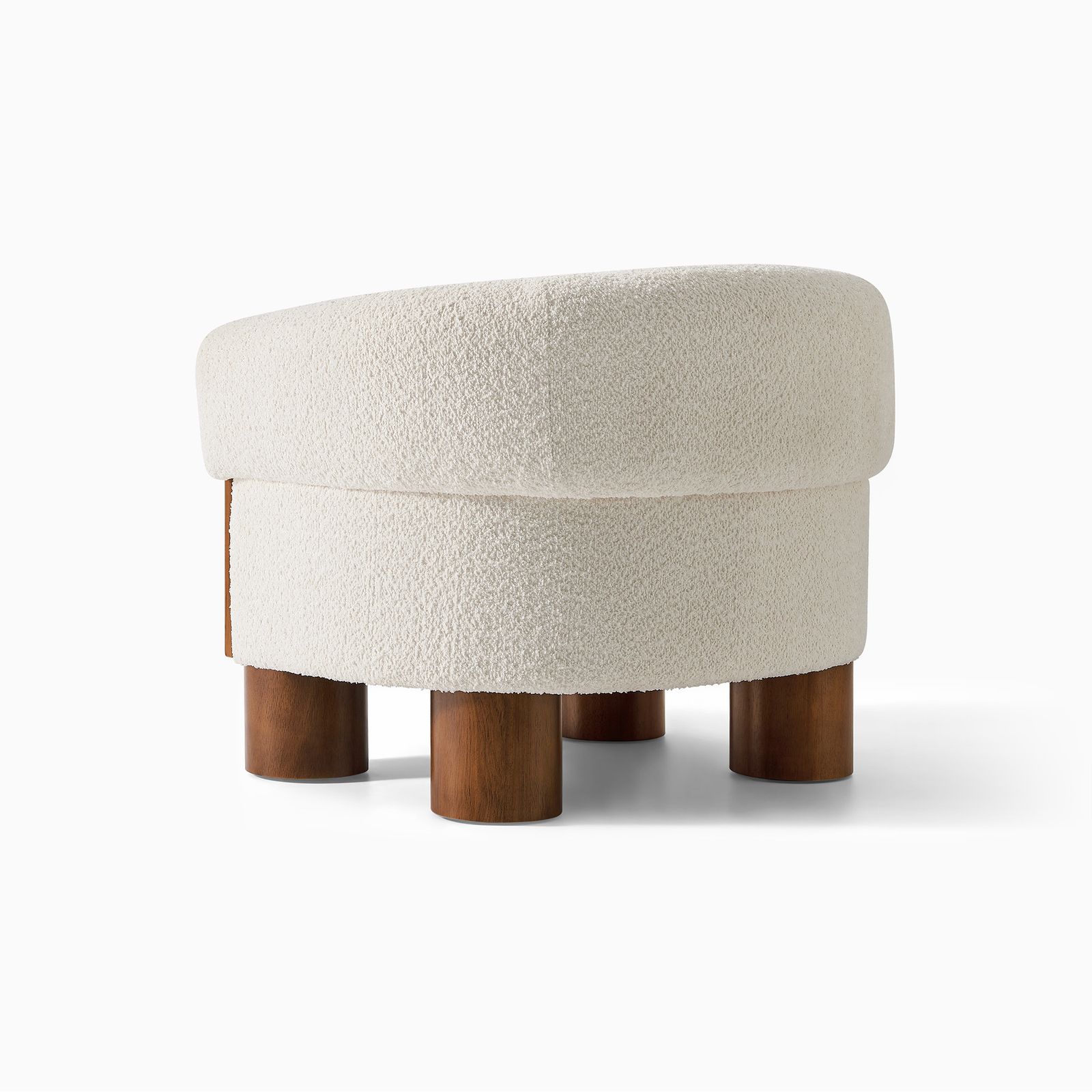 Nixlandy 27 Inch Bouclé Accent Chair with Solid Wood Frame | HERNEST