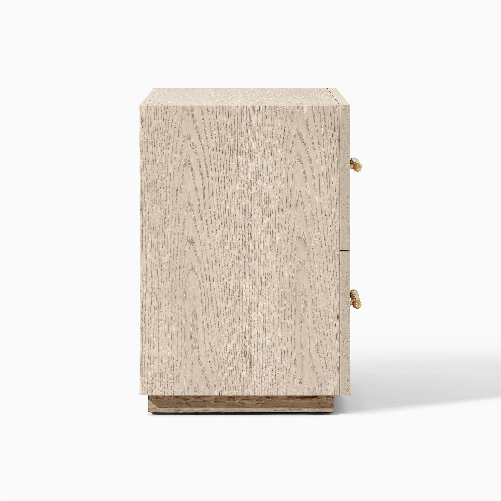 Renata 23 inch Travertine Textured Oak Nightstand with 2 Drawers