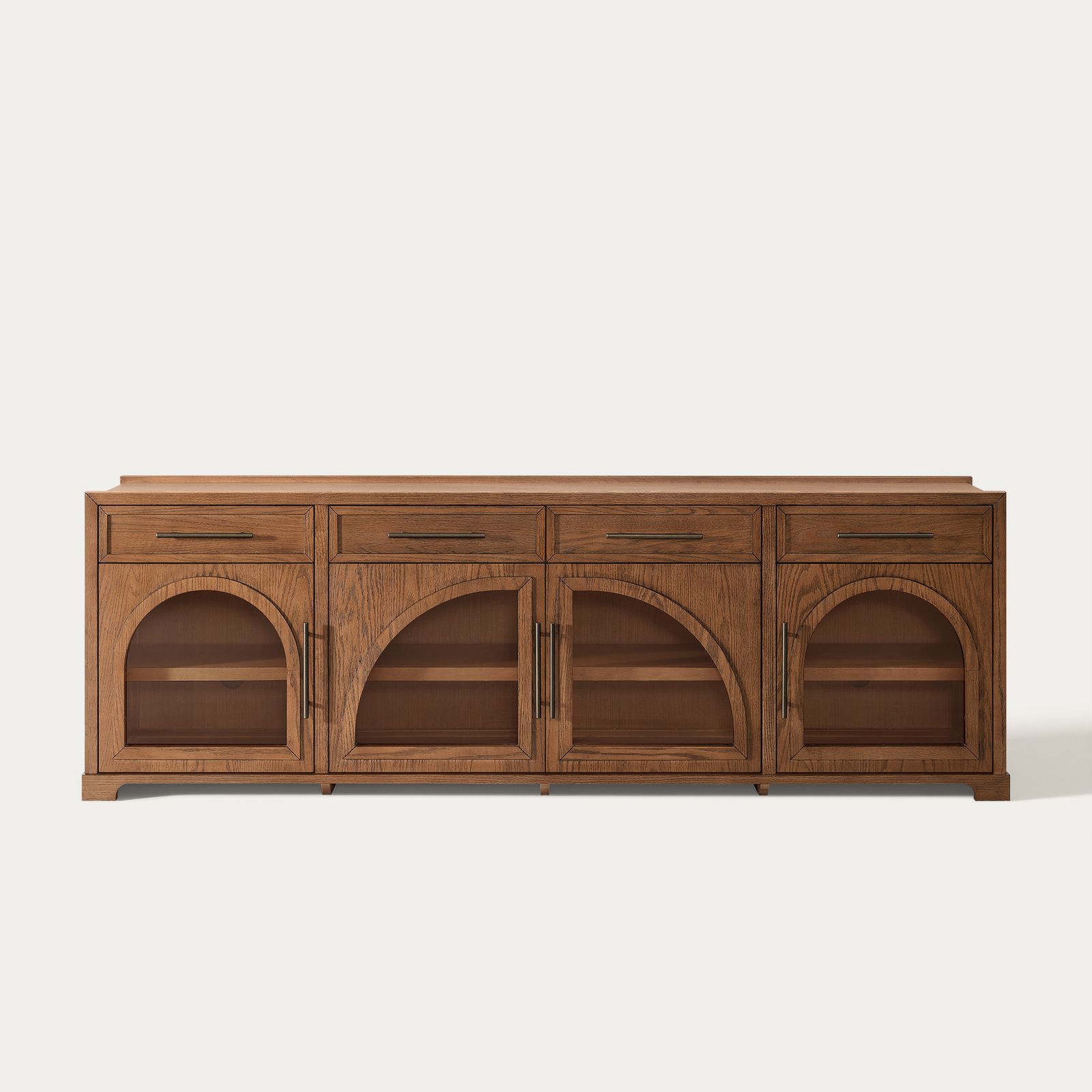 Jardine 84 inch Warm Brown Oak TV Stand with 4 Drawers