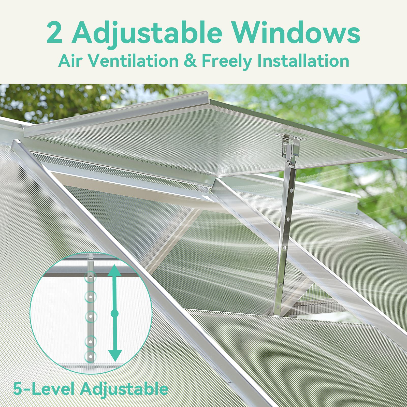 Yitahome | 6 x 12 FT Backyard Greenhouse Kit with Sliding Door