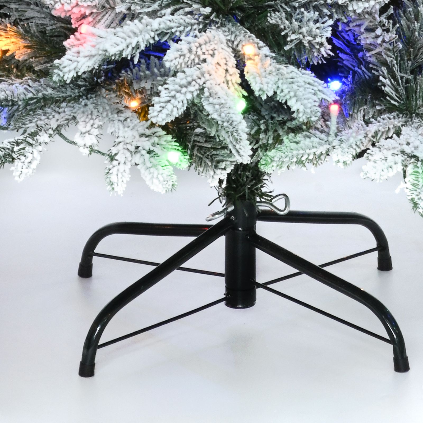 Yitahome | 6 FT Pre-Lit Snow Flocked Christmas Tree with 1225 PE
