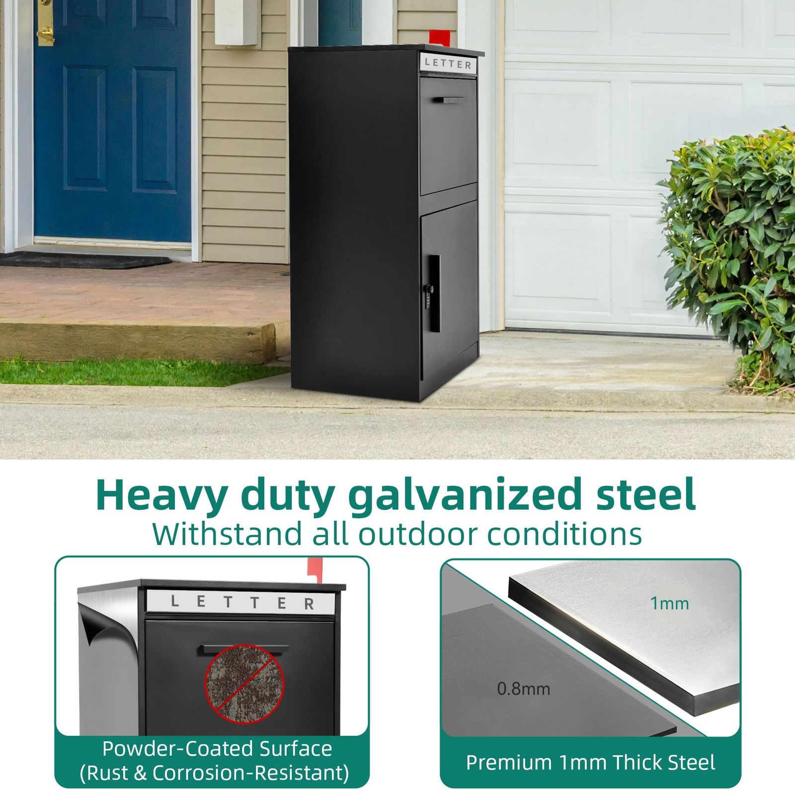 イ*ム様 新品未使用 SYSTEM OF A DOWN ボックスセット Yitahome | Metal Extra Large Outdoor Package Drop Box with Coded Lock
